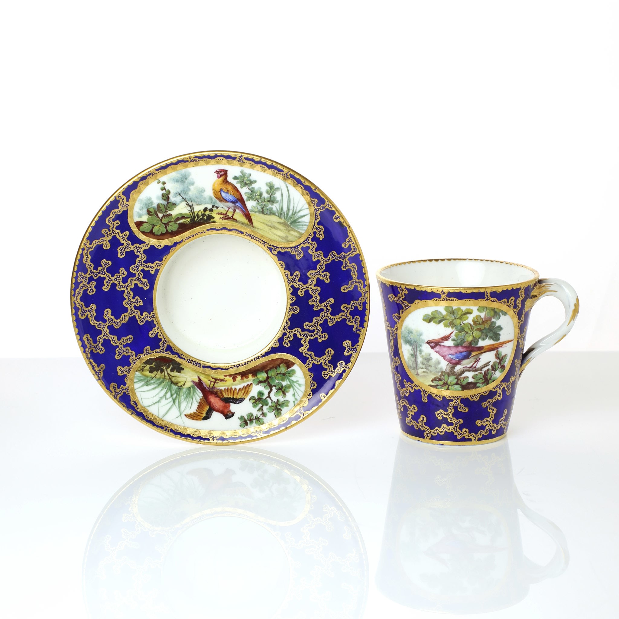 Sèvres Porcelain, A Soft-Paste Sèvres Porcelain Cup and Deep