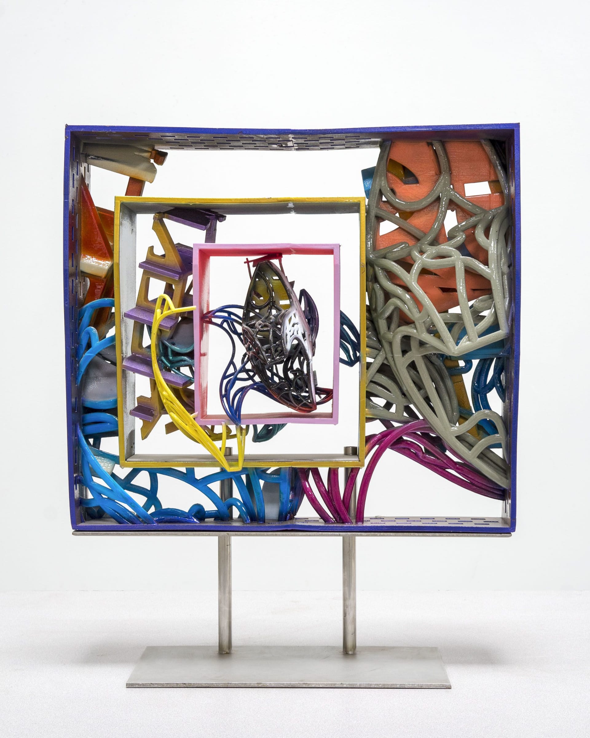 Frank Stella, Framed Model for the Frigate Macedonian HBM and the Frigate  United States 2, 2018 | Marianne Boesky Gallery