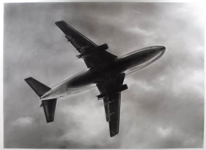Robert Longo Study of Plane (9/11), 2012 Ink and charcoal on vellum Titled verso lower left, signed and dated verso lower right 14.4 x 20 inches 36.5 x 50.8 cm (image size) 28.6 x 35.4 x 1.65 inches 72.5 x 90 x 4.2 cm (framed)