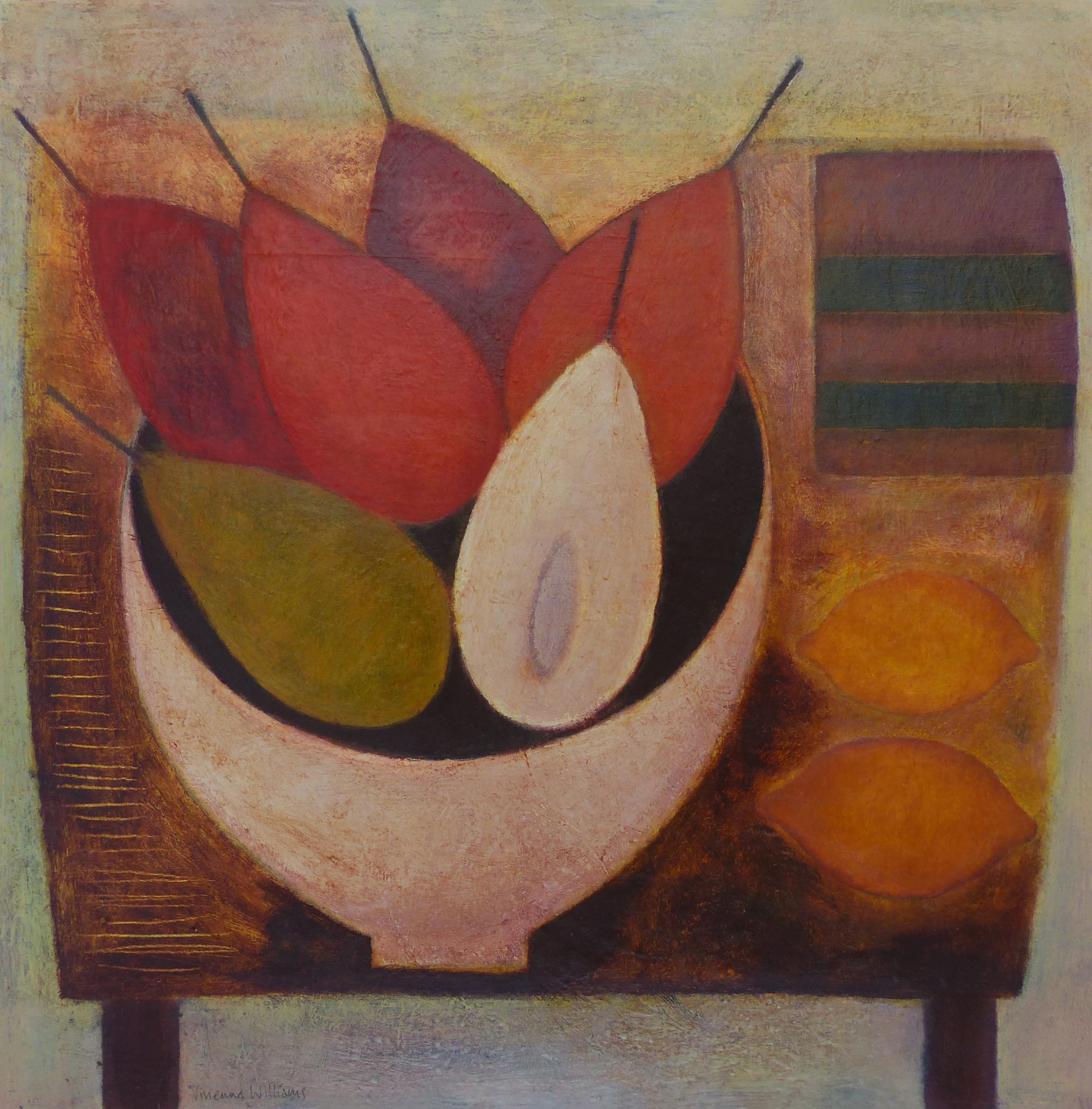 Vivienne Williams, Pear Bowl with Spanish Lemons, 2021 Celf Gallery
