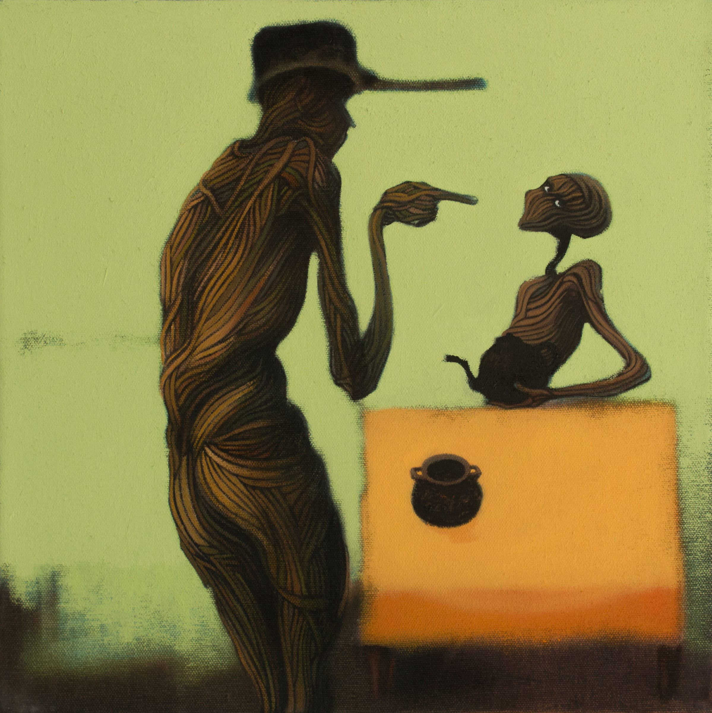 Boniface Maina, The Pot calling the Kettle Black, 2023 Circle Art Gallery