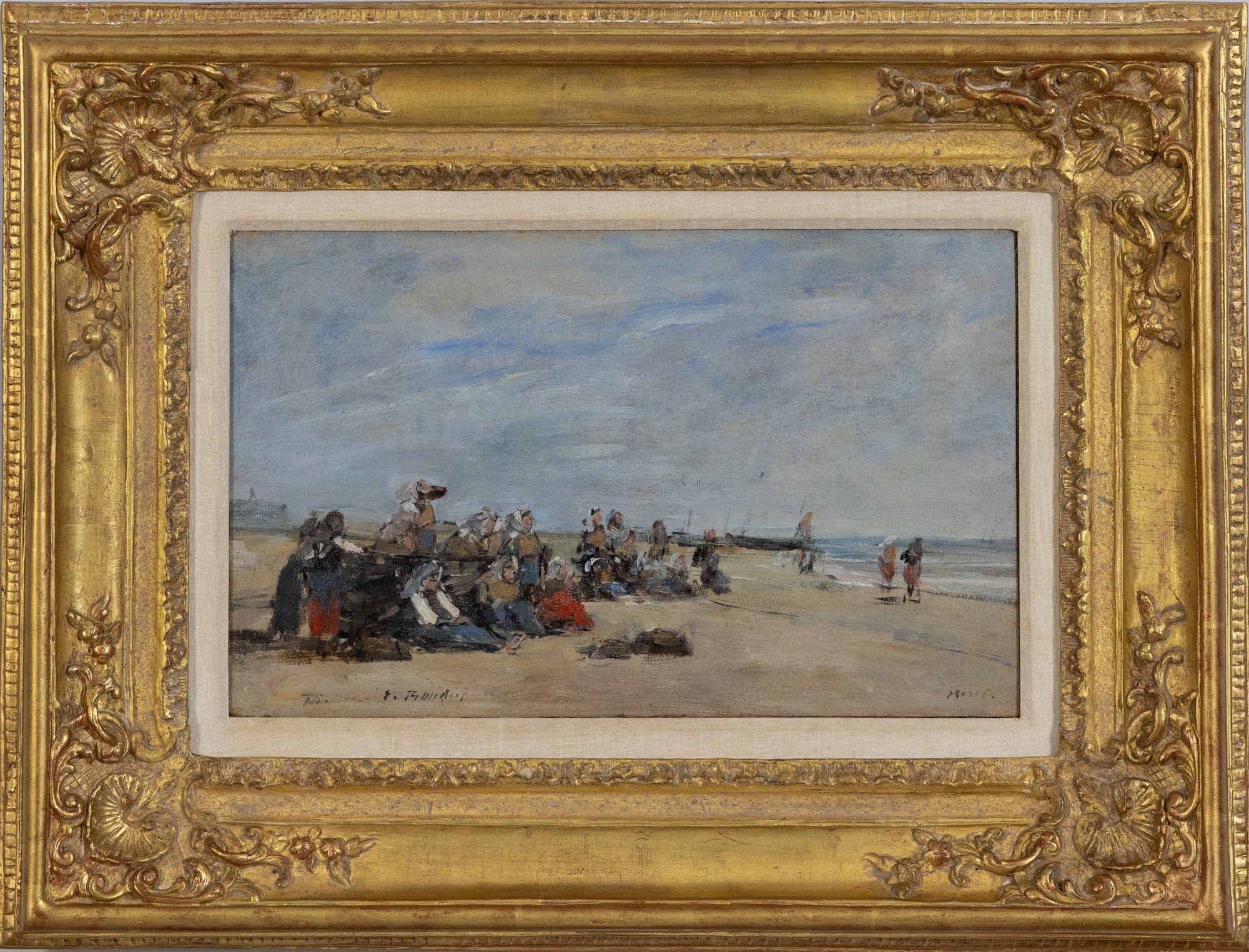 Eugène Boudin, Berck, groupe de pêcheuses assises sur la