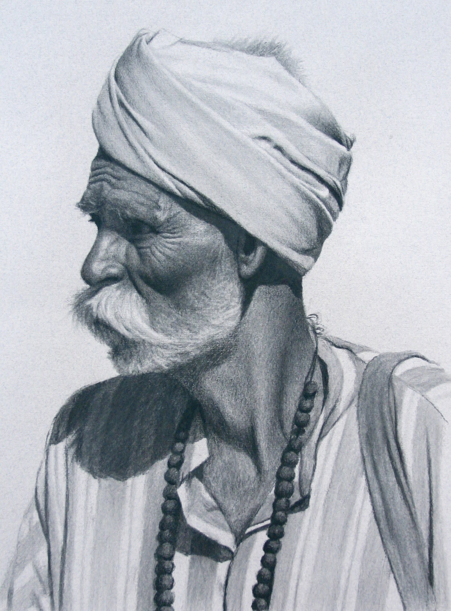 Drawing of a Man from Rajasthan || Portrait Drawing || Pencil Sketch ||  Digitally Drawn and painted | Drawing people, Portrait drawing, Portrait