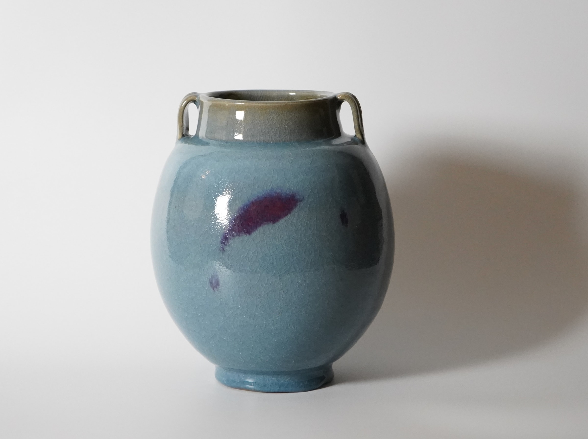 Hara Kiyoshi 原 清, Jar With Two Ears 鈞窯双耳壺 | Dai Ichi Arts 