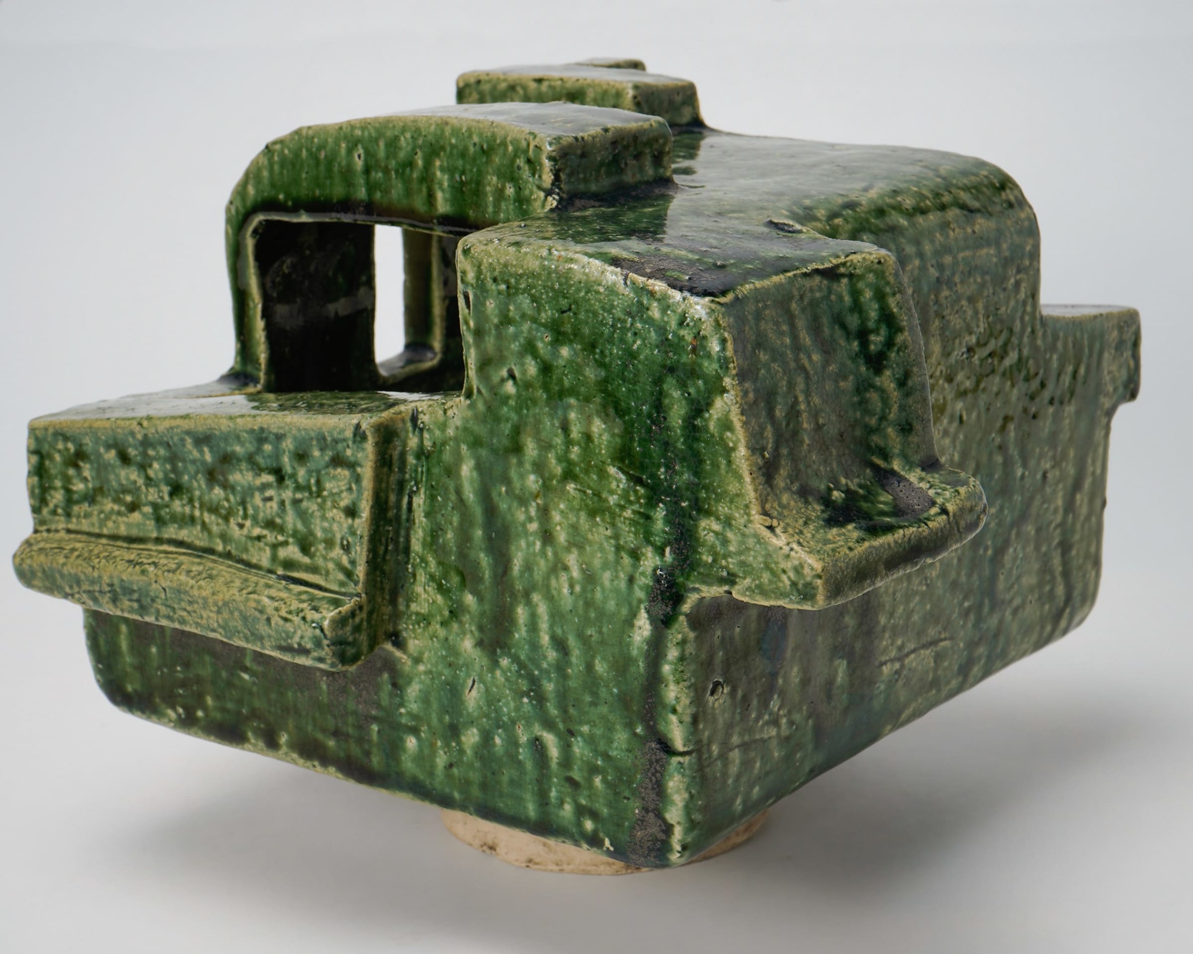 Kumakura Junkichi 熊倉順吉, Green Flower Vessel 緑の花器, 1970's | Dai Ichi Arts |  Japanese Modern Art