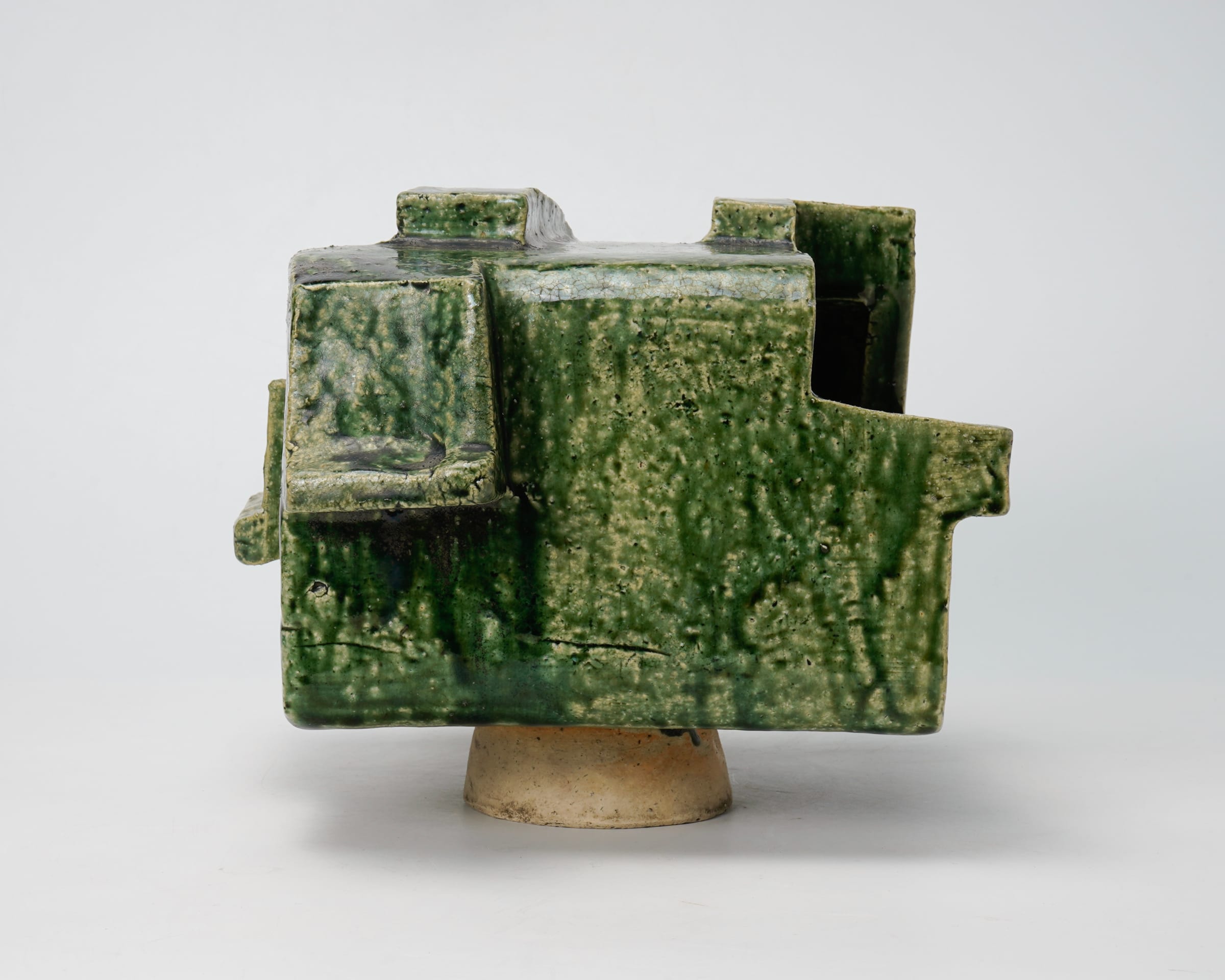 Kumakura Junkichi 熊倉順吉, Green Flower Vessel 緑の花器, 1970's | Dai Ichi Arts |  Japanese Modern Art