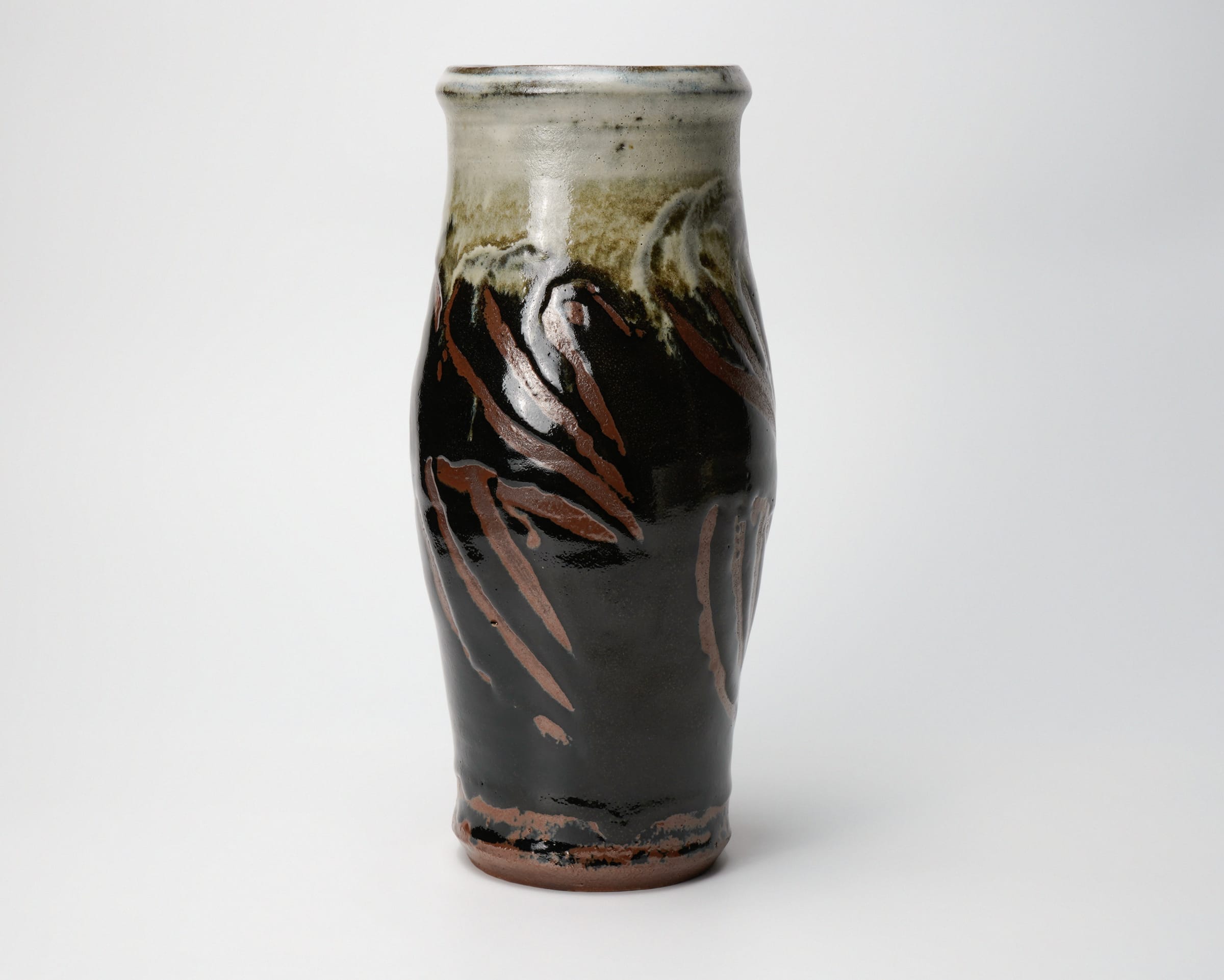 Hamada Shoji 濱田庄司, Tenmoku glazed vase | Dai Ichi Arts | Japanese Modern Art