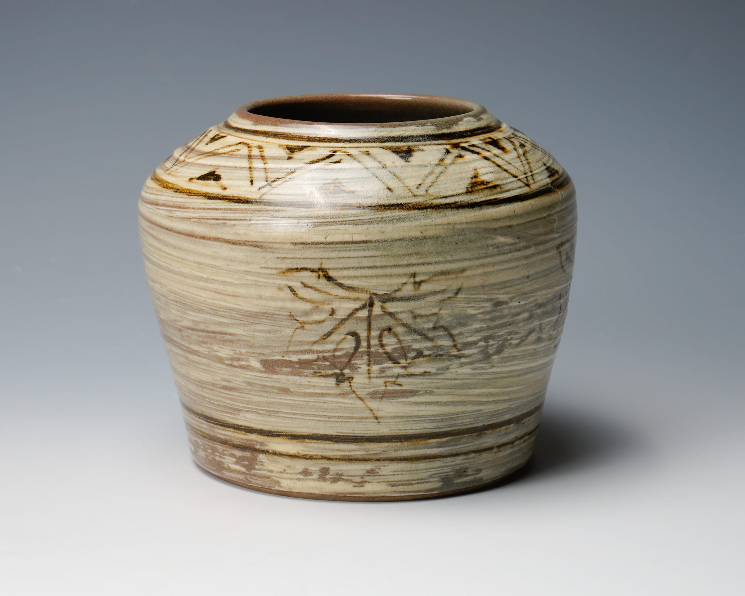 Tomimoto Kenkichi 富本憲吉, Hakeme jar with a pattern of