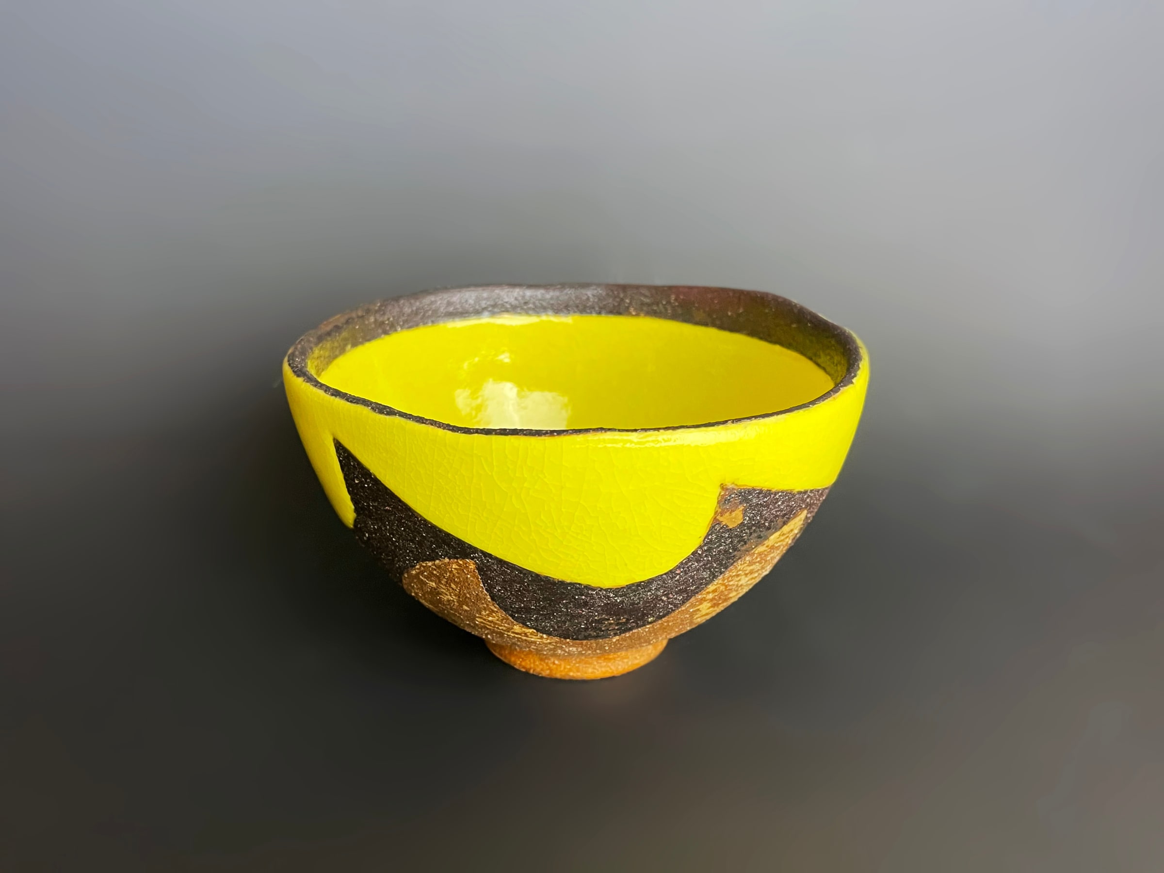 Yanagihara Mutsuo 柳原睦夫 Yellow Oribe Tea Bowl 黄織部茶碗 19 Dai Ichi Arts Yanagihara Mutsuo 柳原睦夫 Yellow Oribe Tea Bowl 黄織部茶碗 19 Dai Ichi Arts