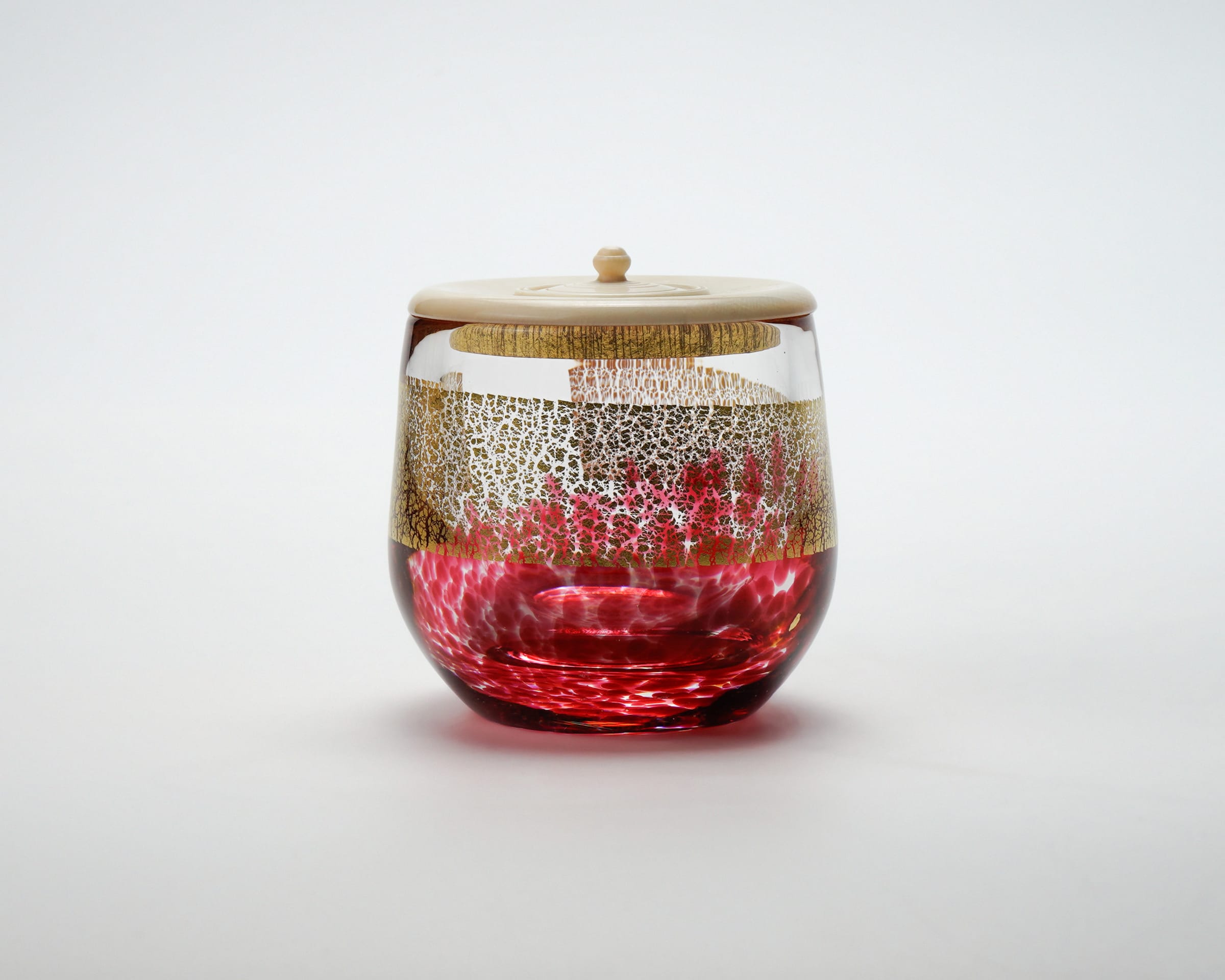 Kagami Mitsuru 各務満, Crystal tea caddy くりすたる茶入 | Dai Ichi