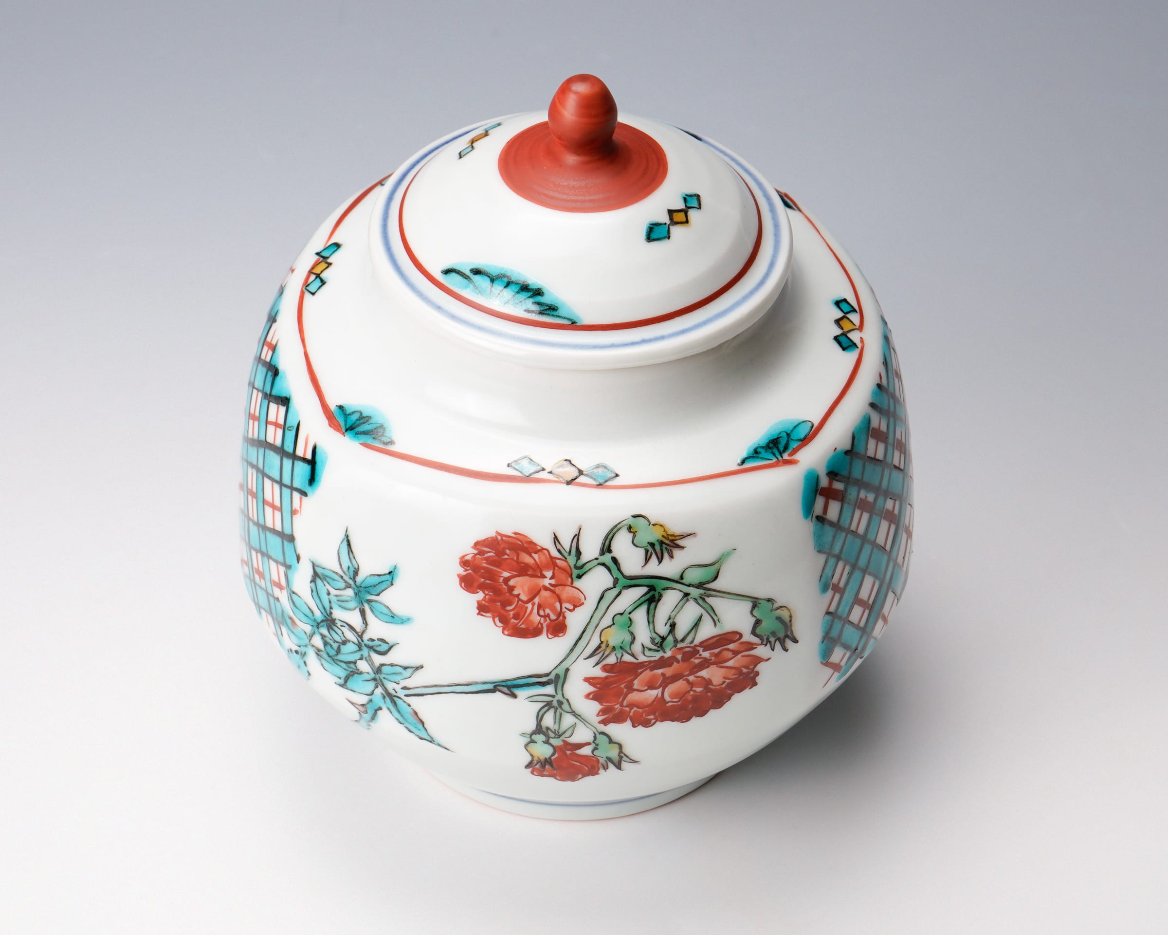 FUJIMOTO YOSHIMICHI (NŌDŌ) 藤本能道, Covered decorative jar