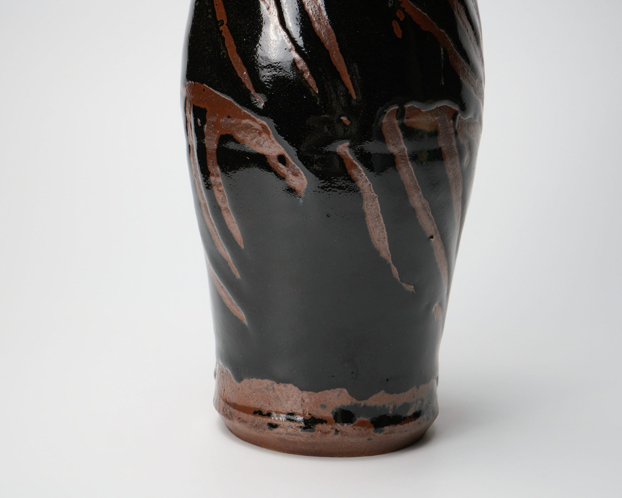 Hamada Shoji 濱田庄司, Tenmoku glazed vase 天目掛分花瓶 | Dai Ichi Arts | Japanese  Modern Art