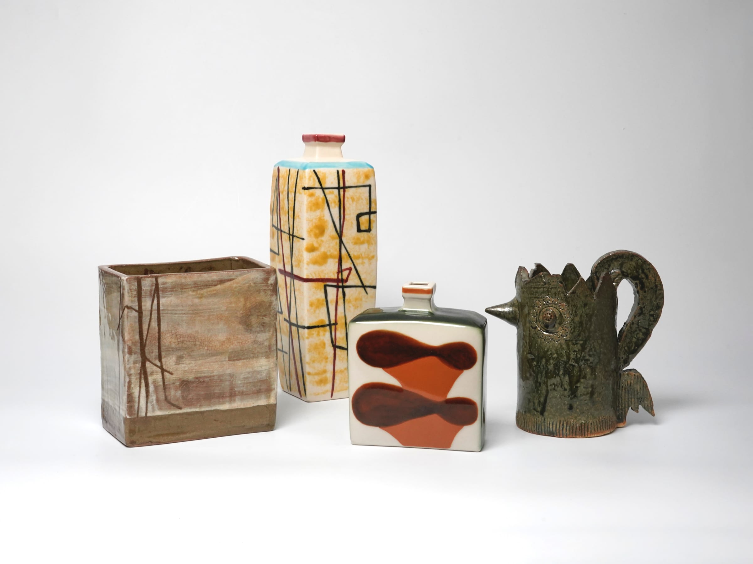 【2024年】高評価レビューアイテム特集 Shaped Hen Oribe 熊倉順吉, Junkichi Kumakura Mug 鳥 織部 工芸品