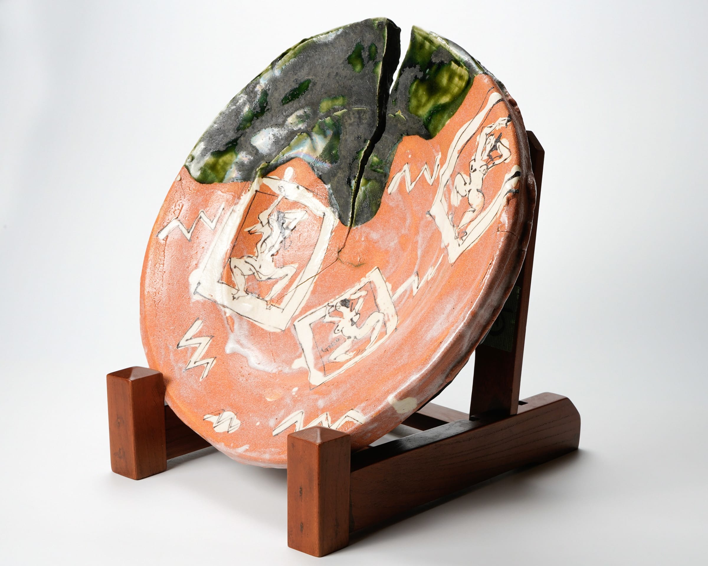 Suzuki Goro 鈴木五郎, Oribe hanging plate | Dai Ichi Arts