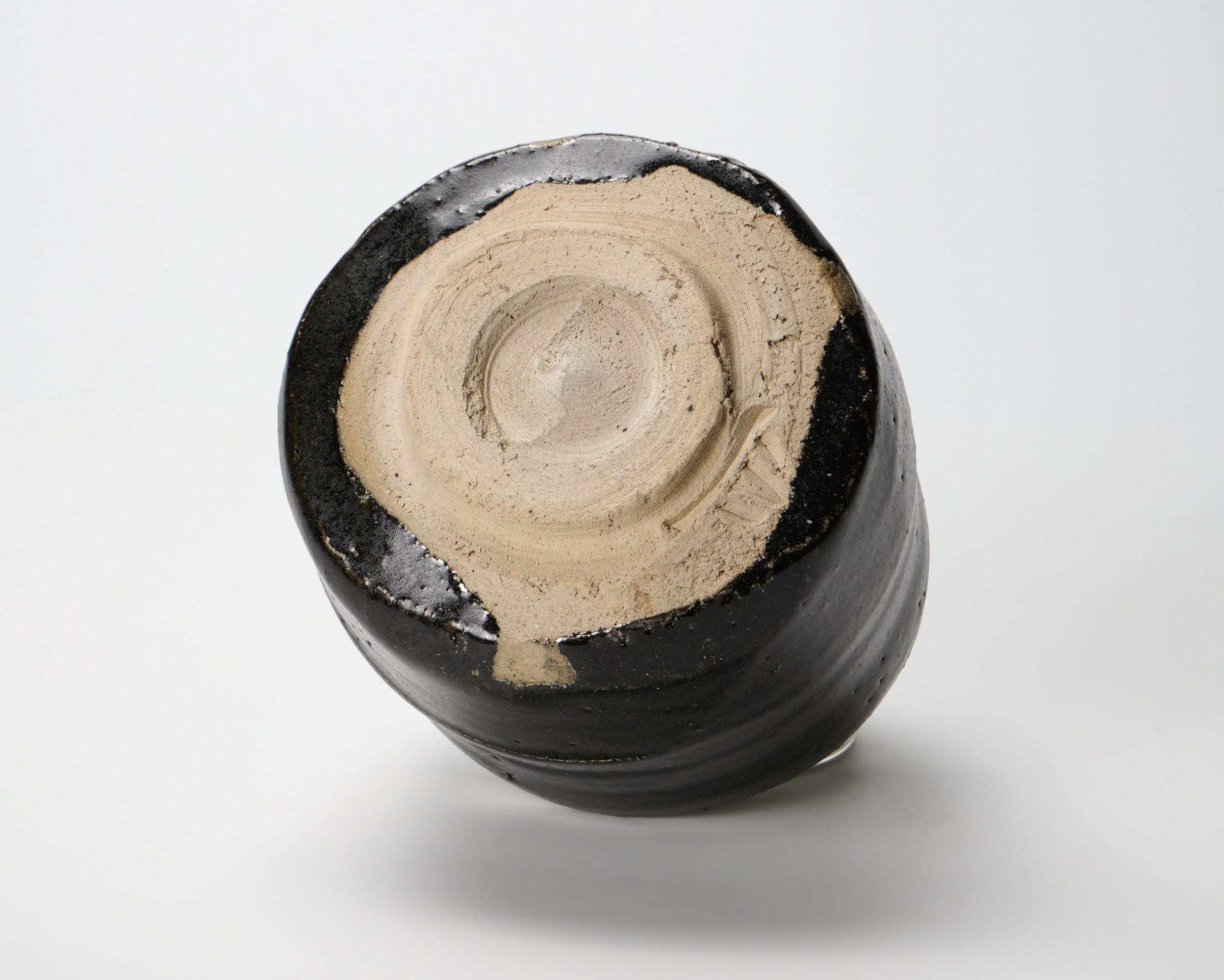 岸本謙仁 茶碗 黒色 木製箱付き