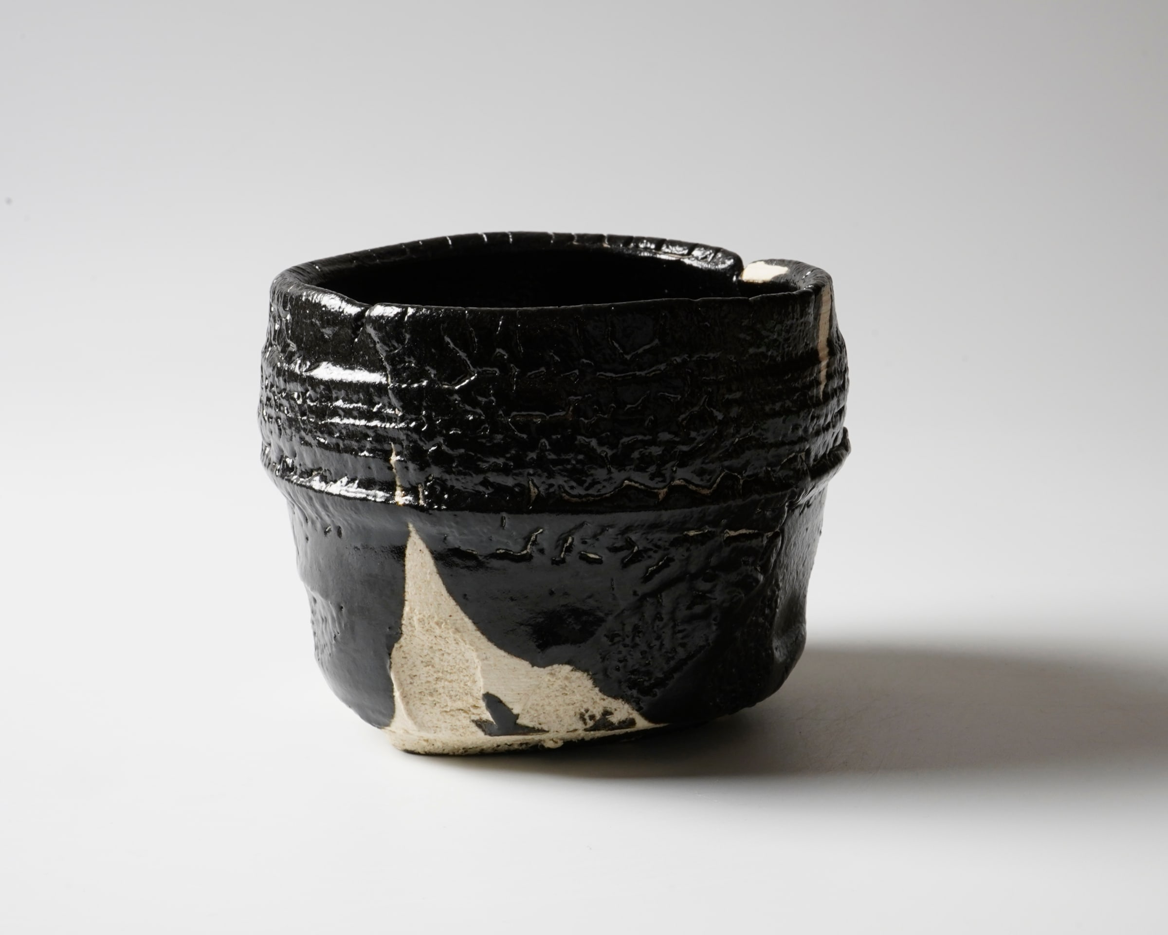 Yamada Tsuyoshi  Yamada Kazu 山田和, Hikidashi-kuro tea bowl, 1990's | Dai Ichi