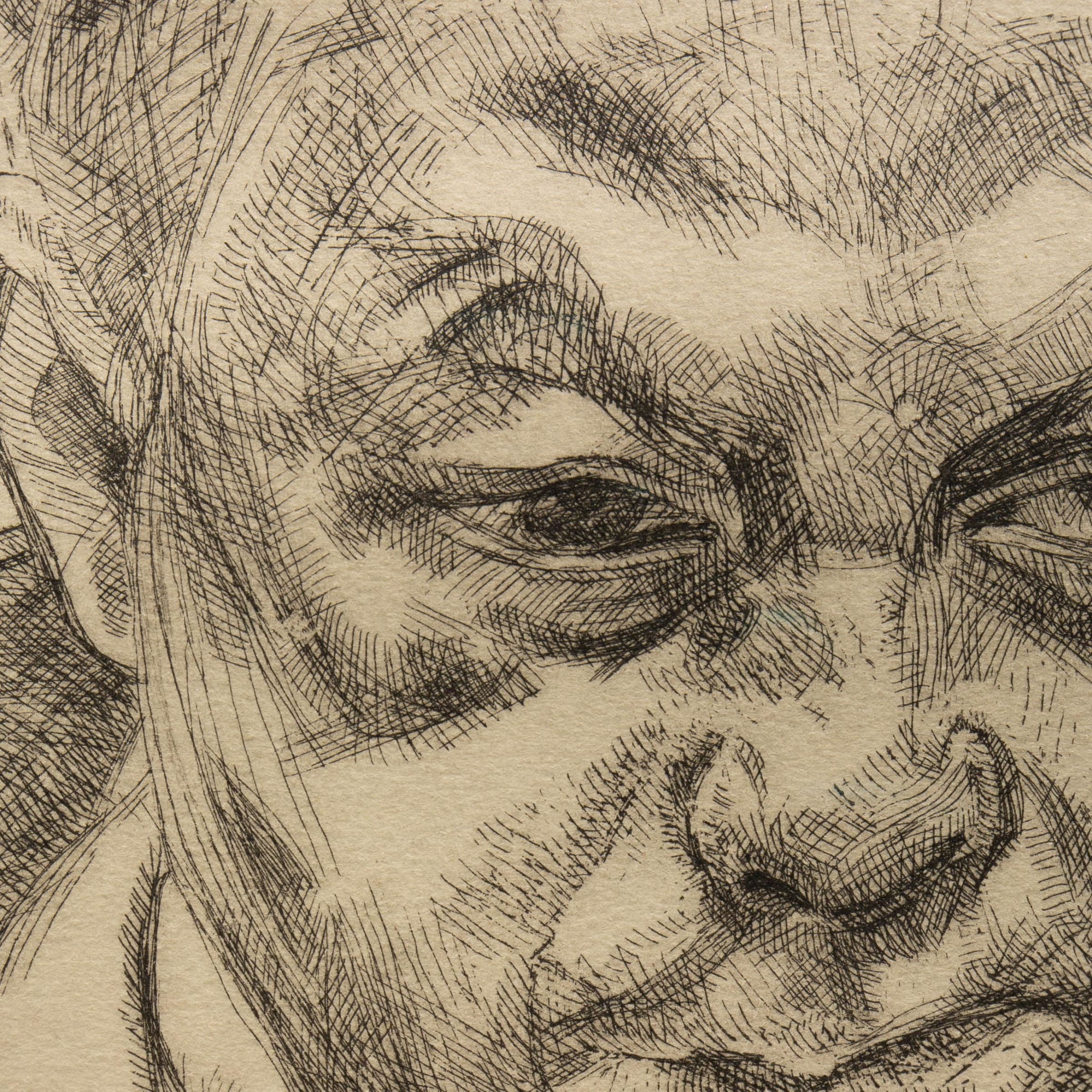 Lucian Freud, Head of Bruce Bernard, 1985 | Dellasposa