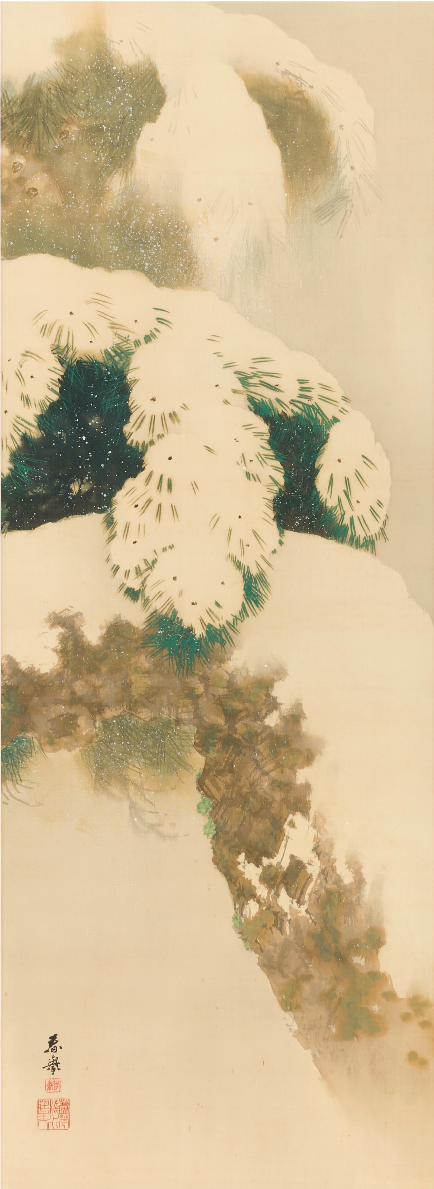 Yamamoto Shunkyo, Pine Tree in the Snow, circa 1924-1933