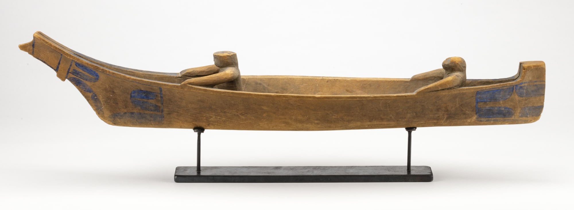 UNIDENTIFIED MAKER, NUU-CHAH-NULTH, Model Canoe with Two Figures