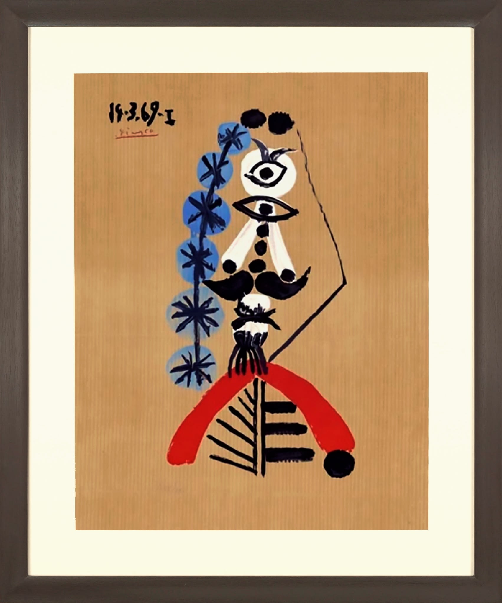 90s PICASO “Portraits Imaginaires” Lサイズ Pablo Picasso Portrait Imaginaire - 5-6.4.69. – Goldmark