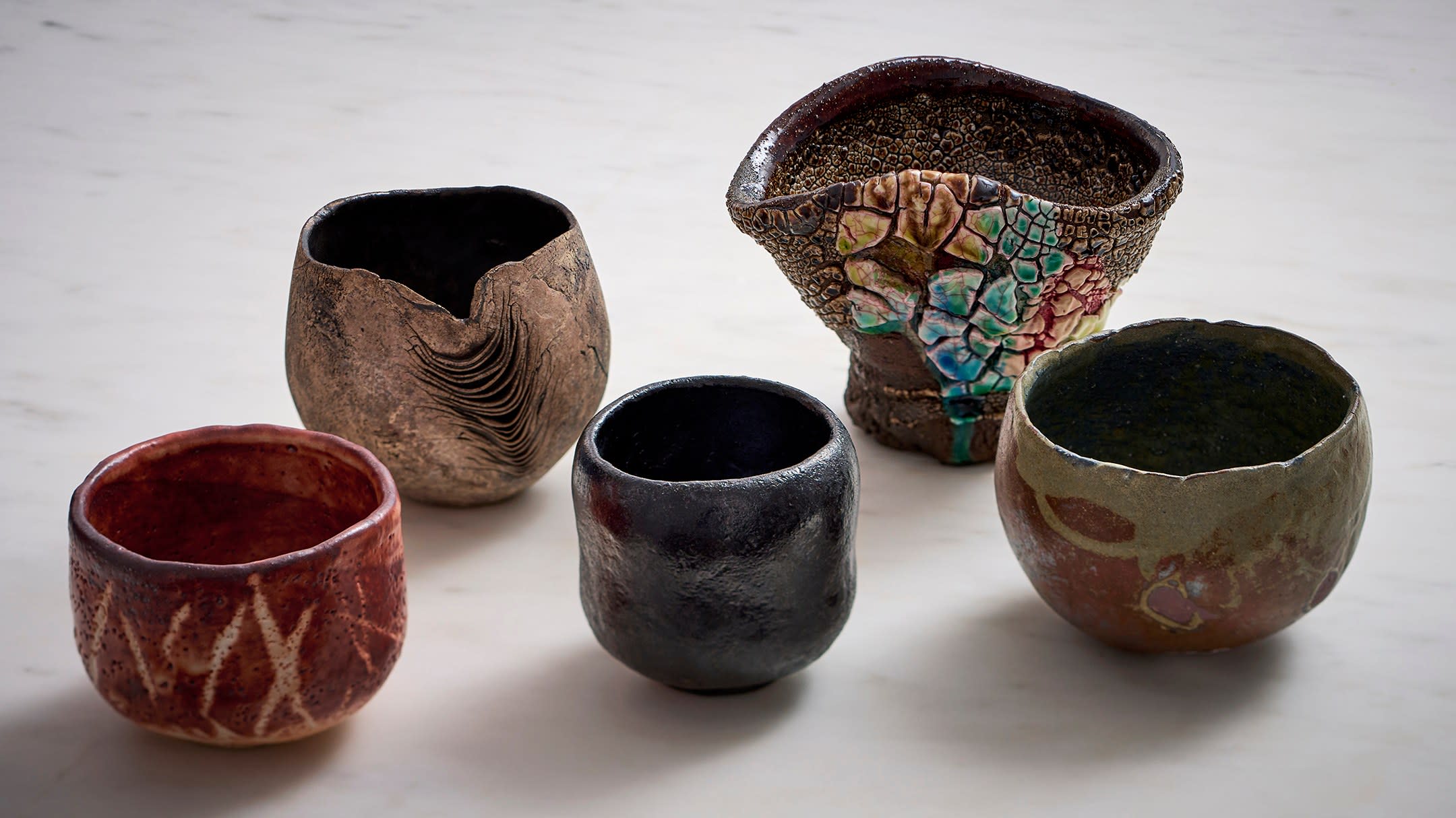 Shion Tabata, Nezumi Shino Tea Bowl - 鼠志野茶碗| Ippodo Gallery