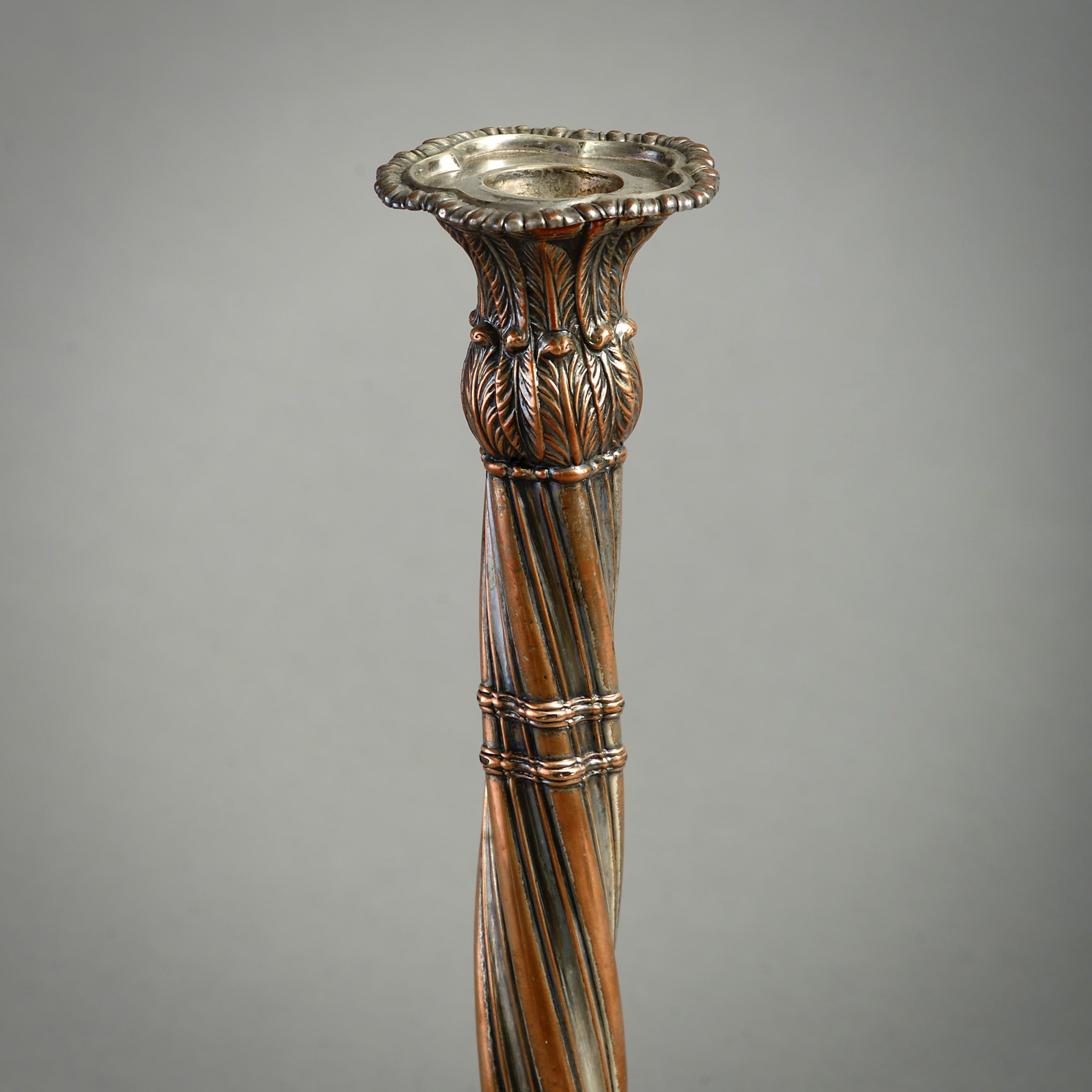 PAIR OF GEORGE III SHEFFIELD PLATE CANDLESTICKS | JAMES