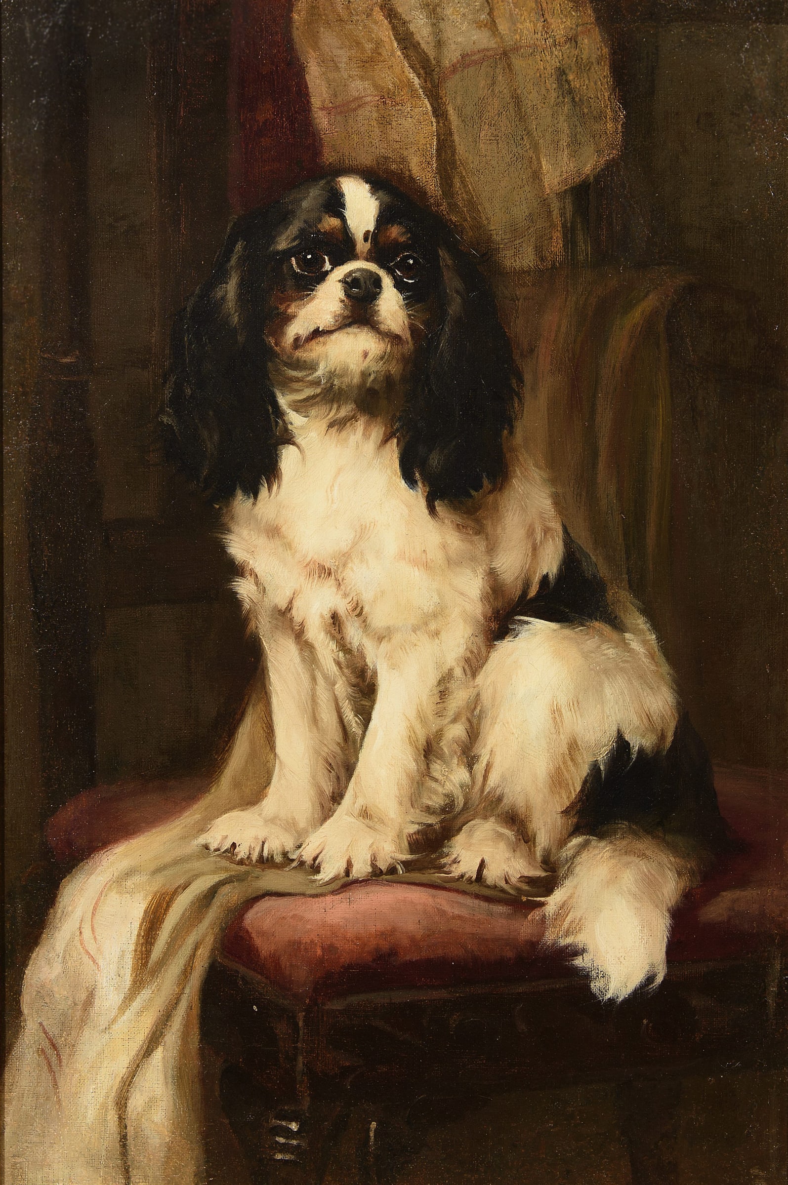 Antique cavalier king hotsell charles spaniel paintings