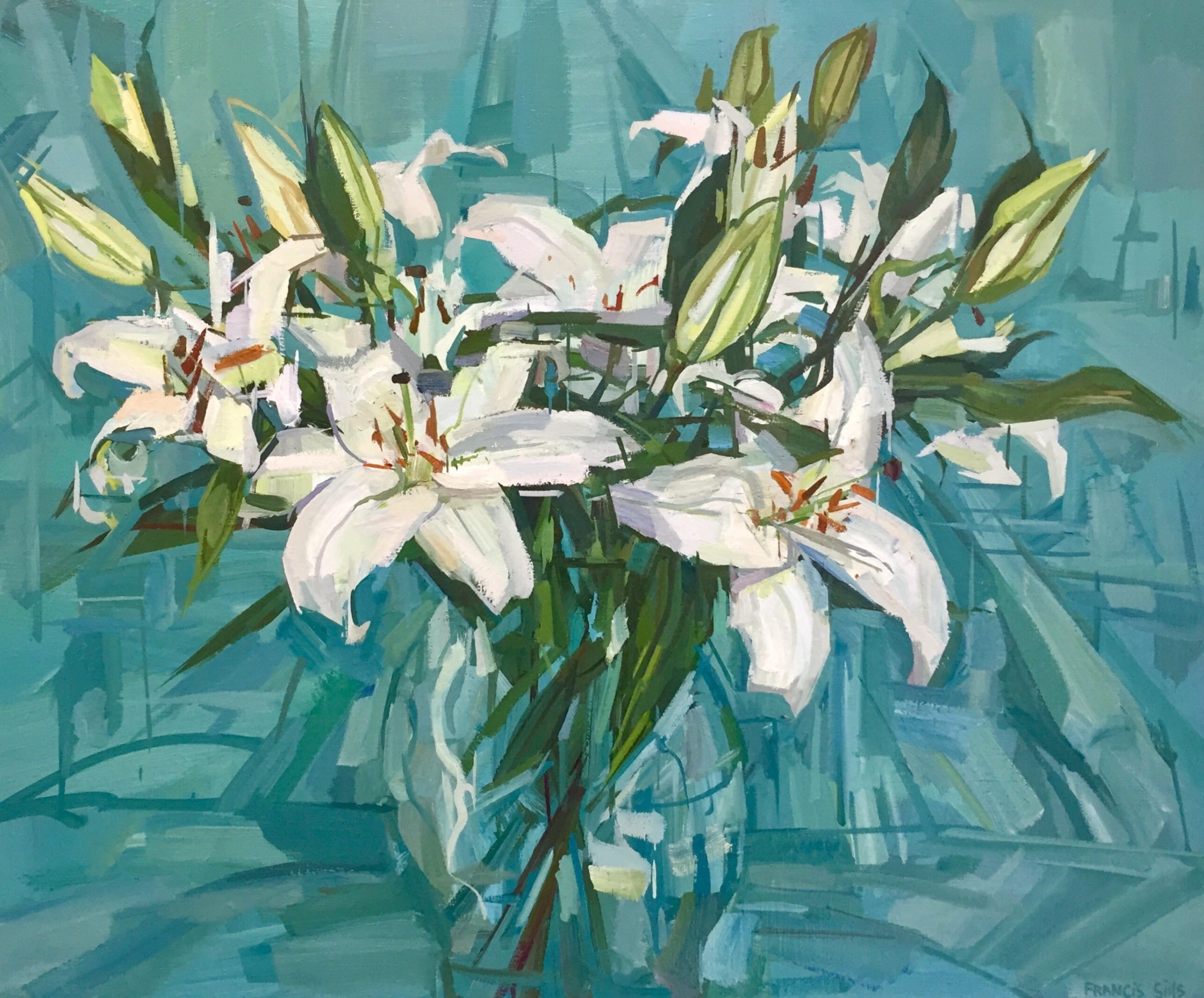Francis Sills, White Lilies, 2018 | Kenise Barnes Fine Art