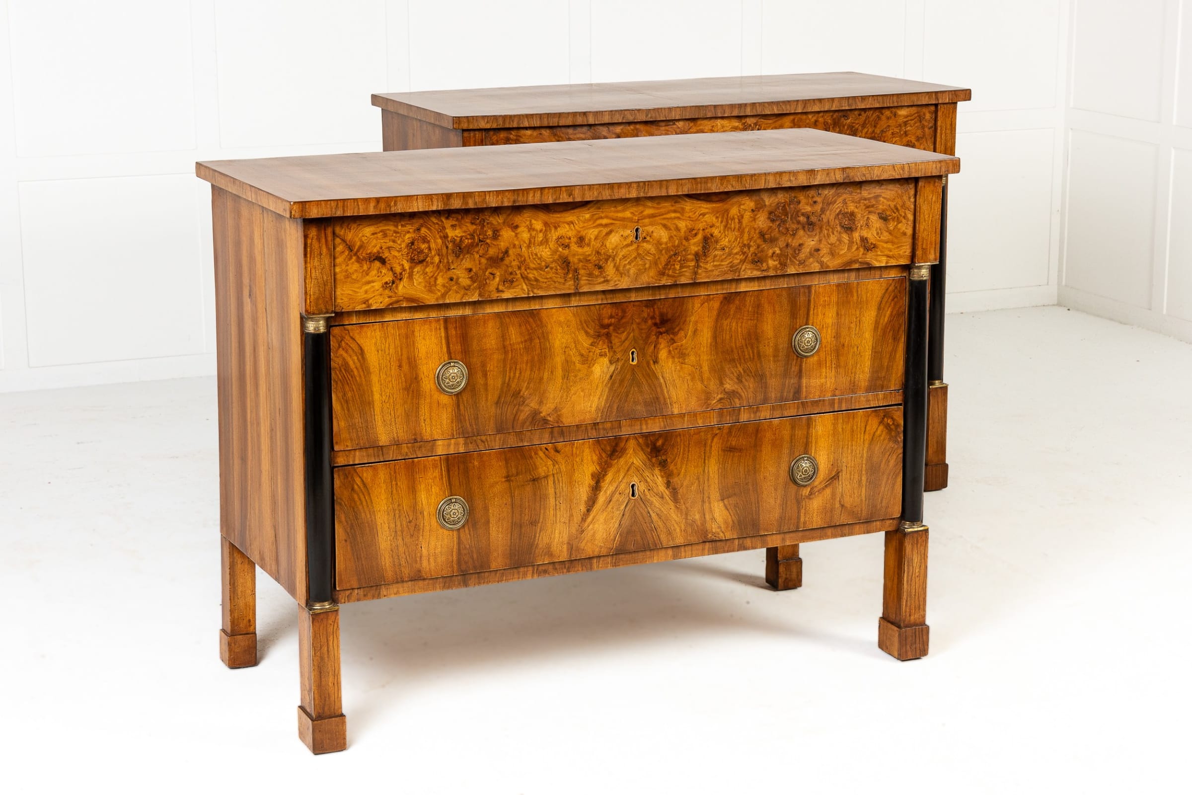 Pair of 19th Century French Walnut Commodes | Lee Wright Antiques