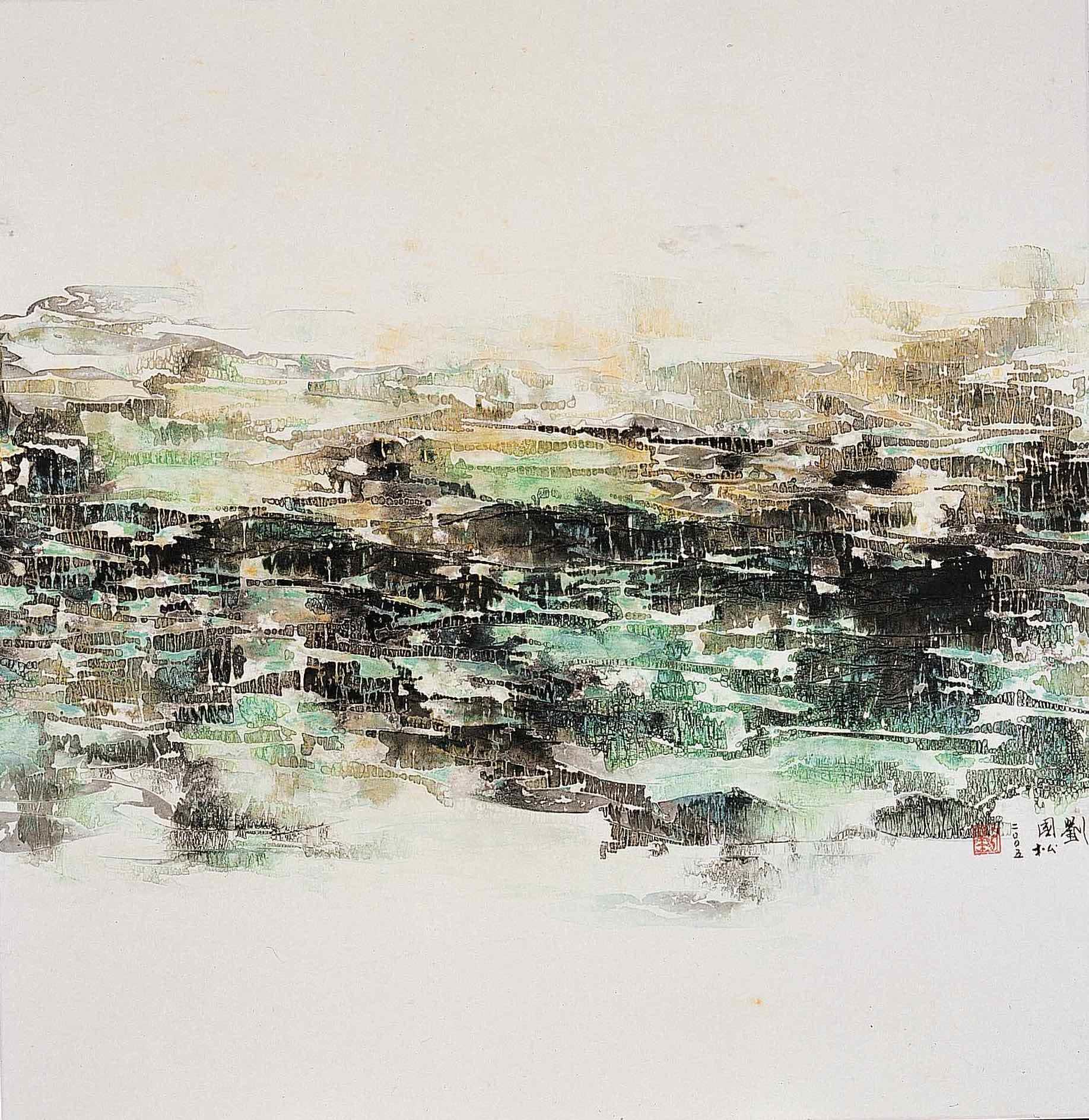 Kuo-sung Liu, 羌寨：九寨溝系列之七三 Stockaded Village of the Qiang: Jiuzhaigou Series No.73, 2005