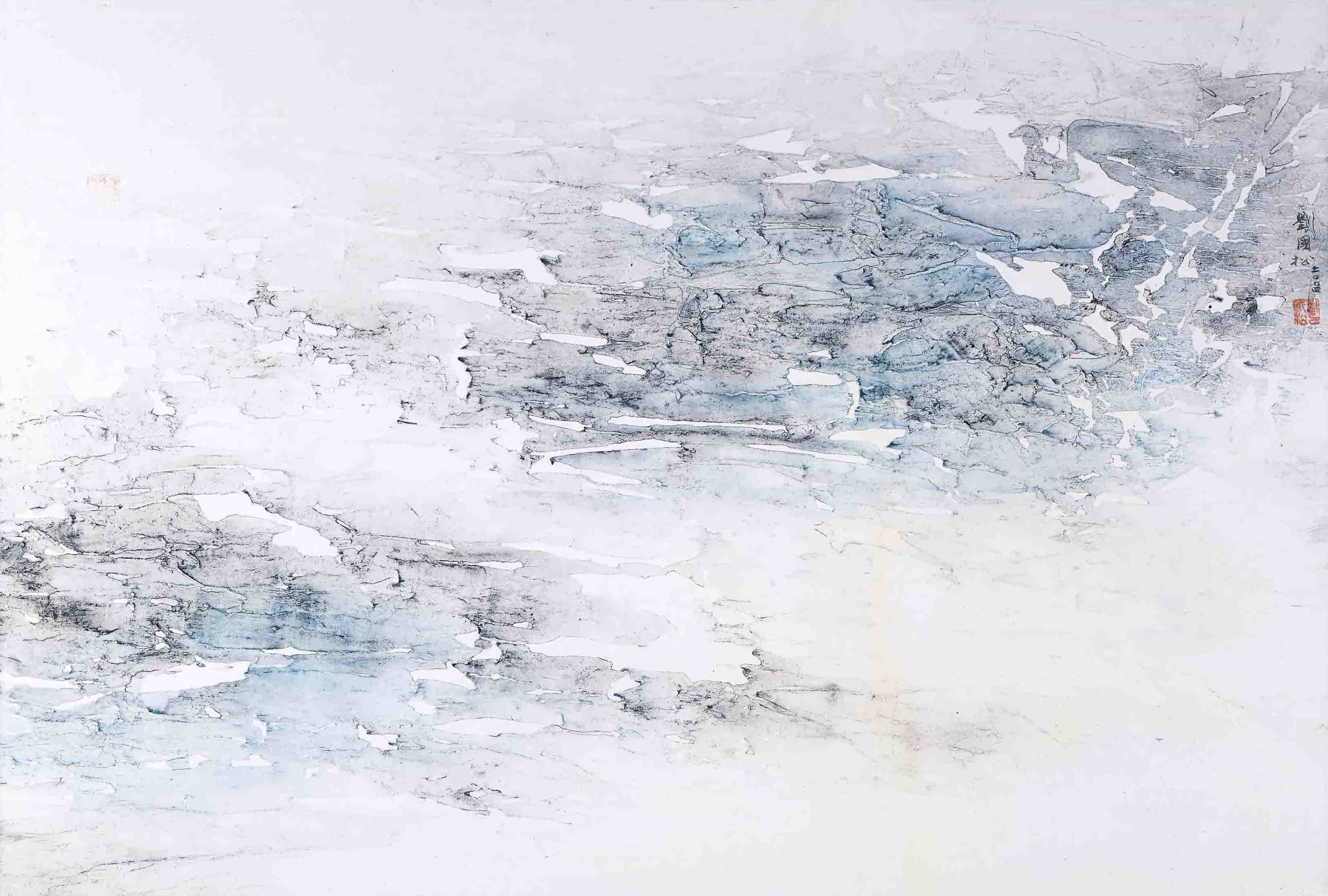 Kuo-sung Liu, 長海浮冰：九寨溝系列之四八 Sea of Floating Ice: Jiuzhaigou Series No.48, 2004