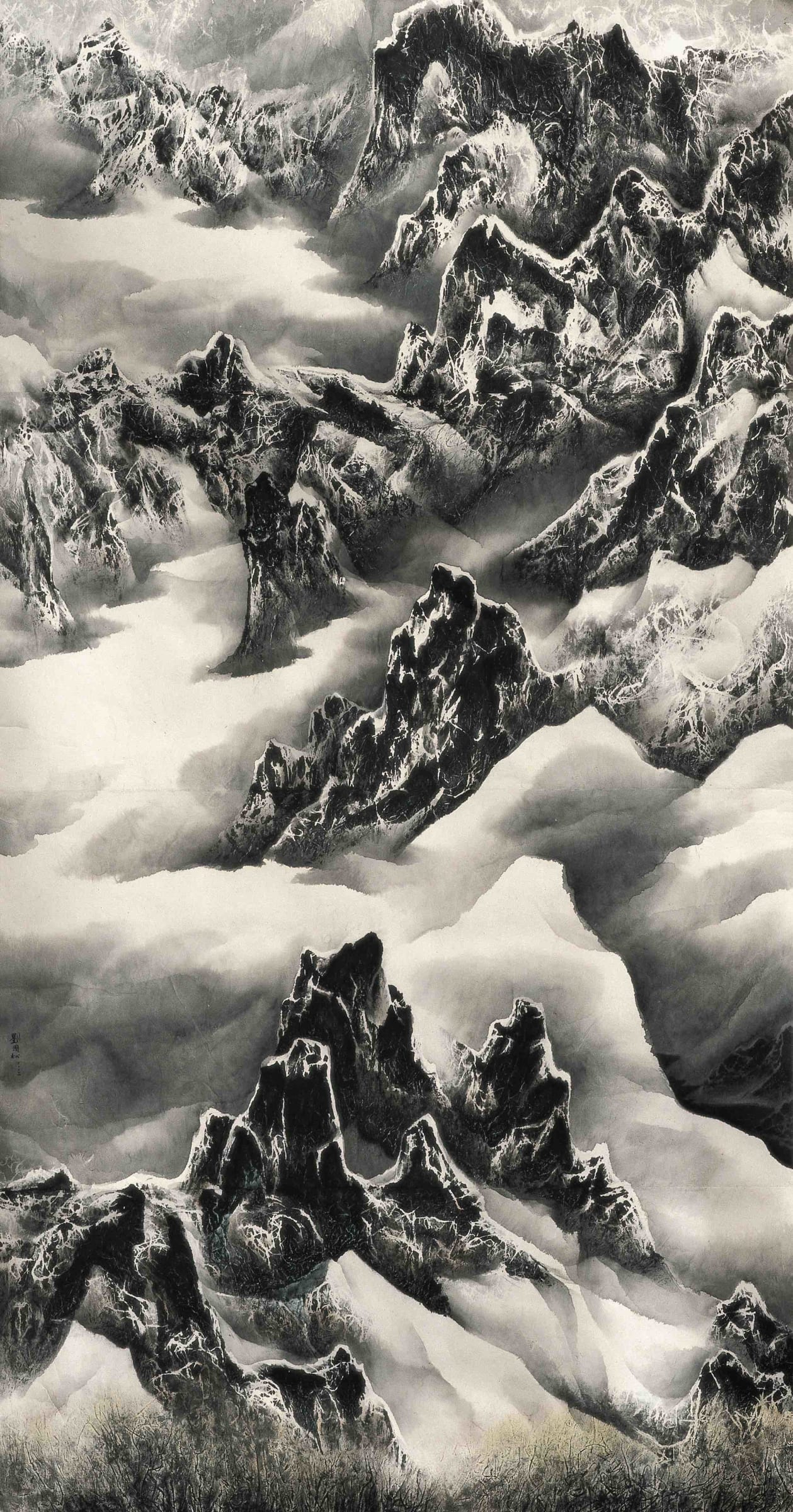 Kuo-sung Liu, 雲與山的遊戲 Clouds and Mountains in Play, 2003