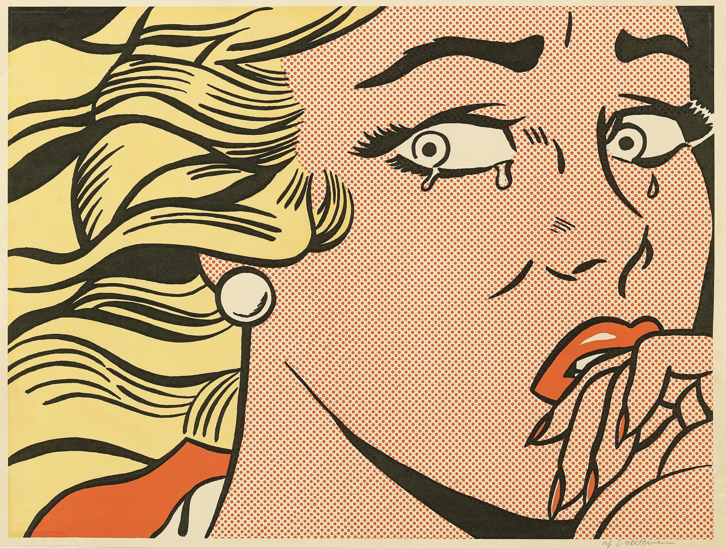 Roy Lichtenstein Crying Girl Kutlesa