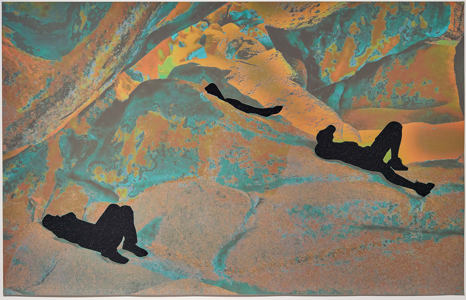 John Brinton Hogan Hikers Resting Under Boulders near Tinajas