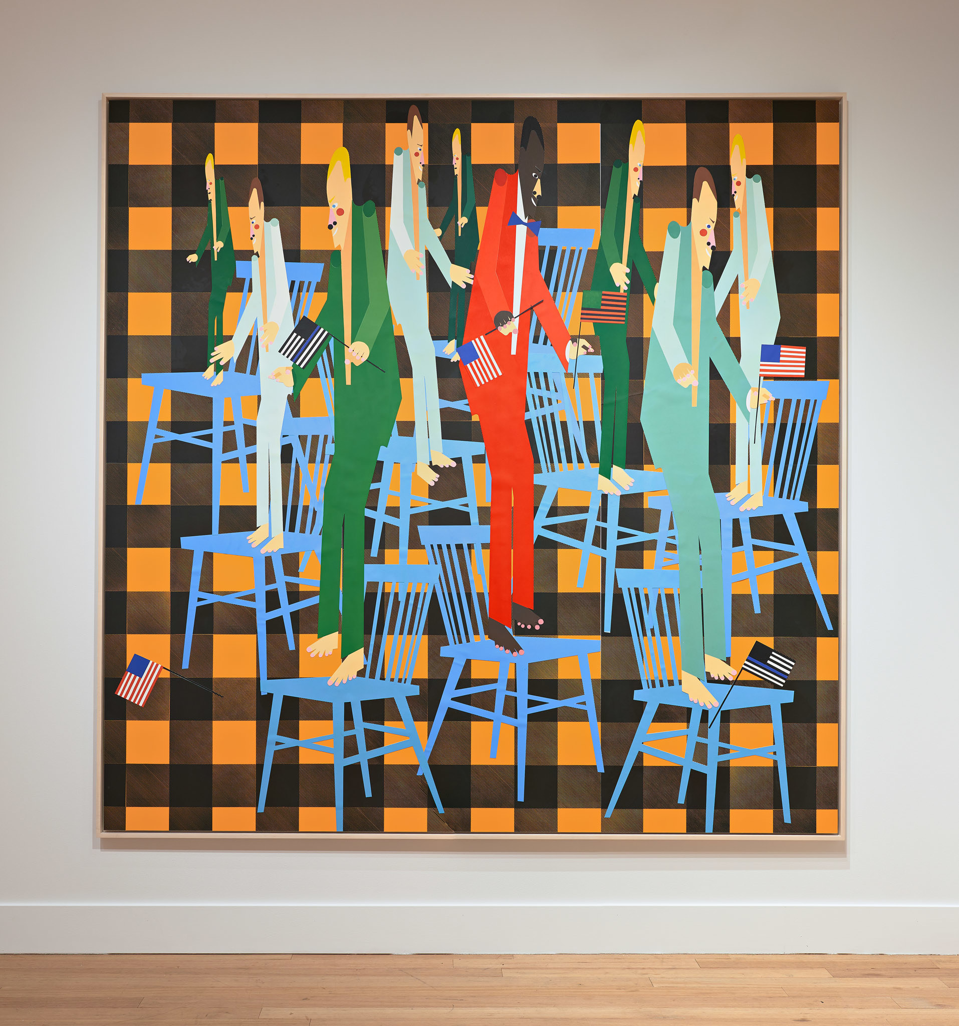 A General Admission, 2020 Collage on panel 85 1/2 x 85 1/2 x 1 3/8 inches framed