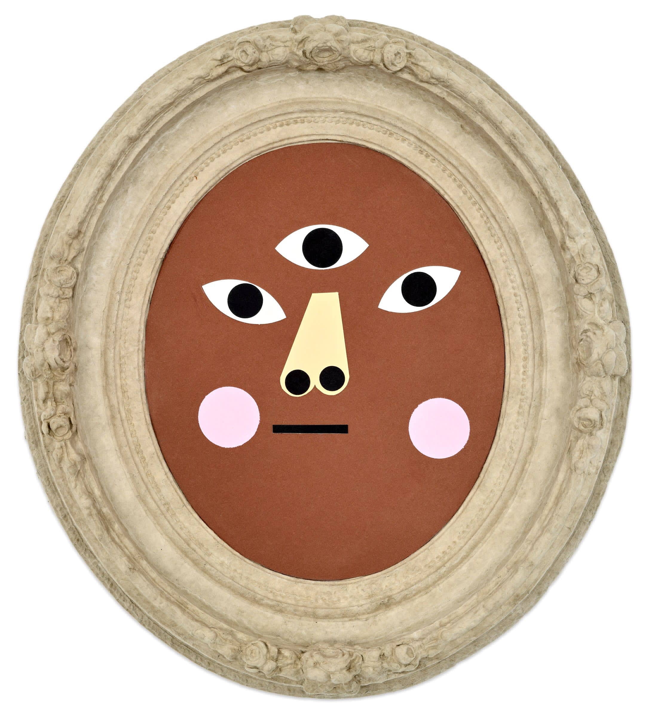 Humble Gifts # 5 , 2024 Cast paper frames with collage 17 x 15 x 2 3/4"