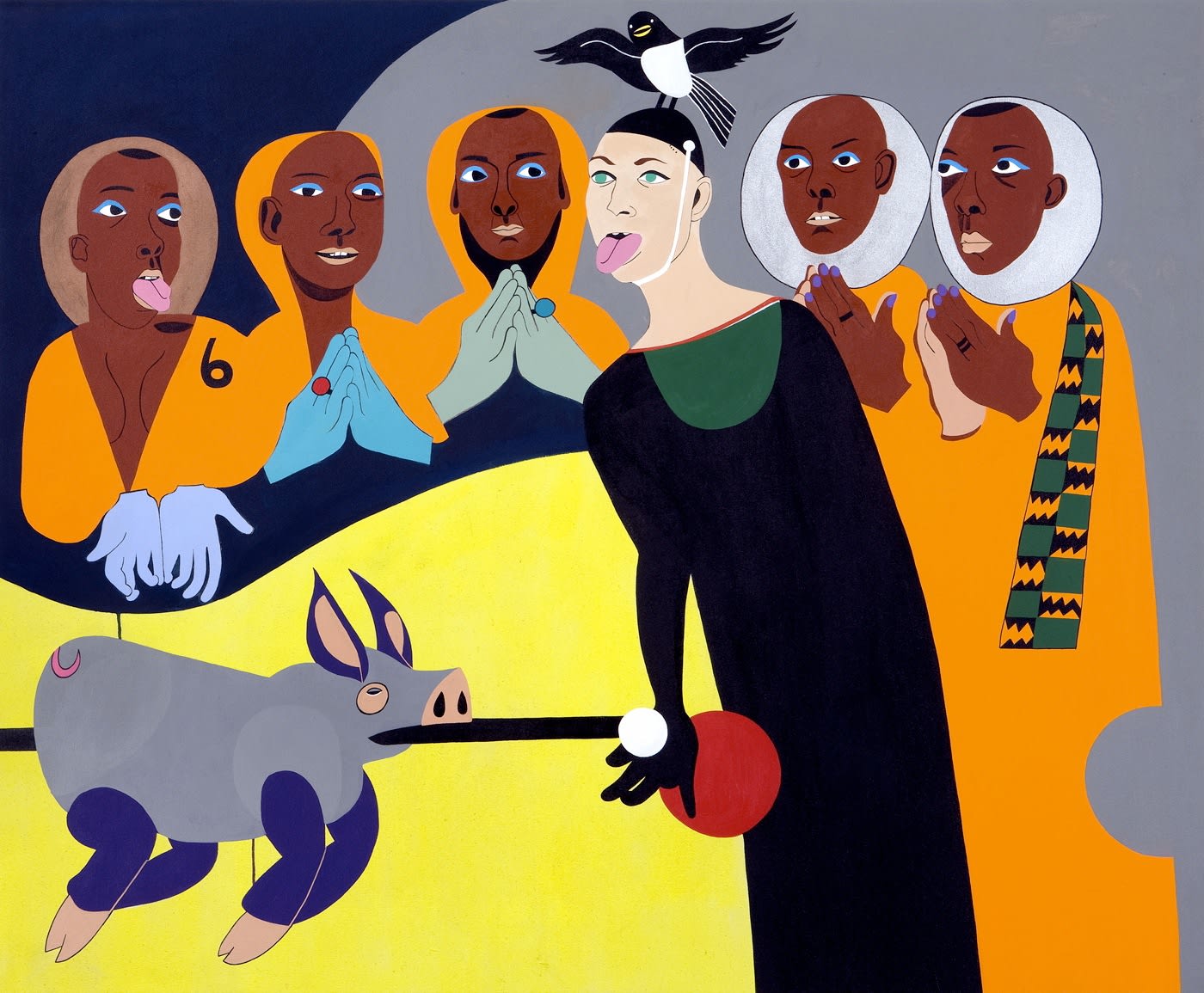 Thieves Guild in Oblivion, 2009 Acrylic on canvas 55.5 x 67 inches (140.97 x 170.18 cm)