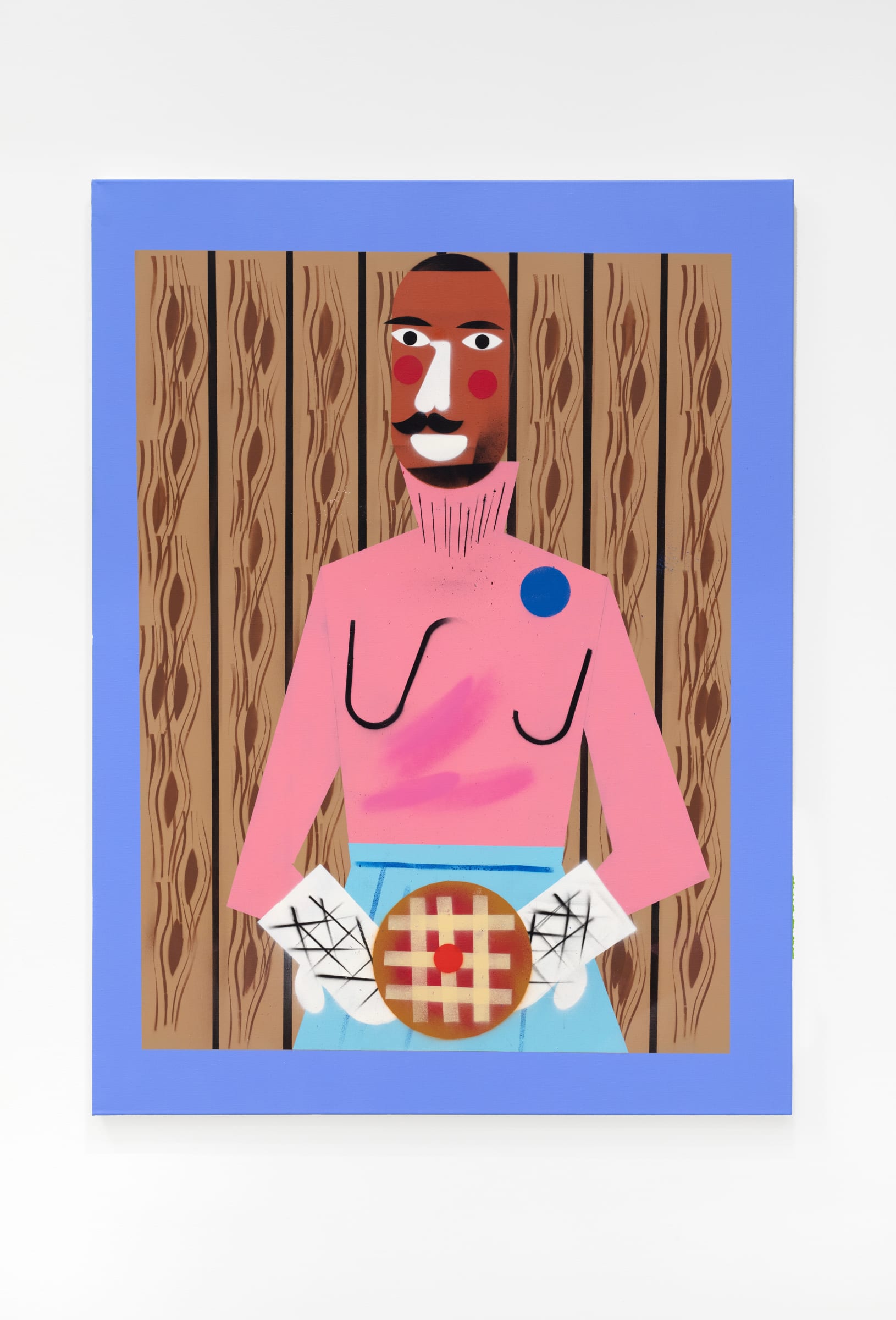 Baking and Caking, 2020 Acrylic and spray paint on canvas