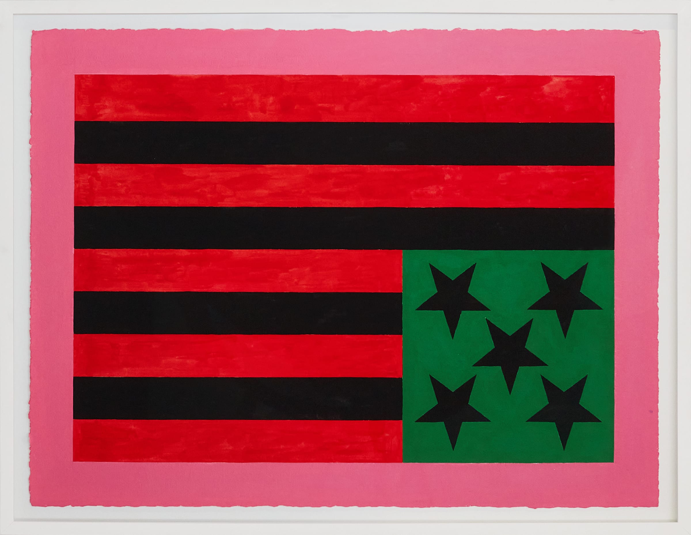 Pink #4, 2024 Unique gouache on paper 22 x 30"