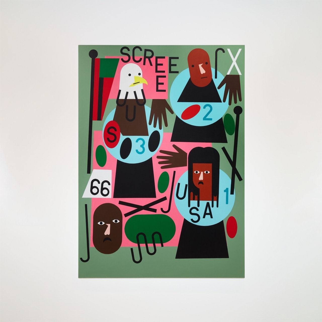 Heads of State, 2024 Acrylic on canvas 84 x 60"