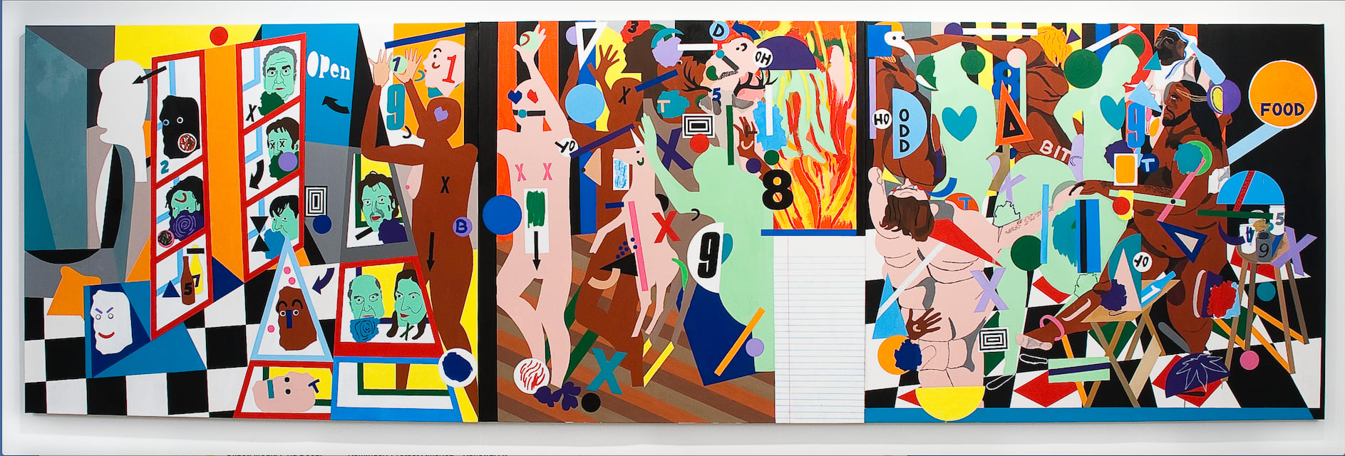 I Dread to Think (3 of 3), 2012 Acrylic on canvas 76 x 252"