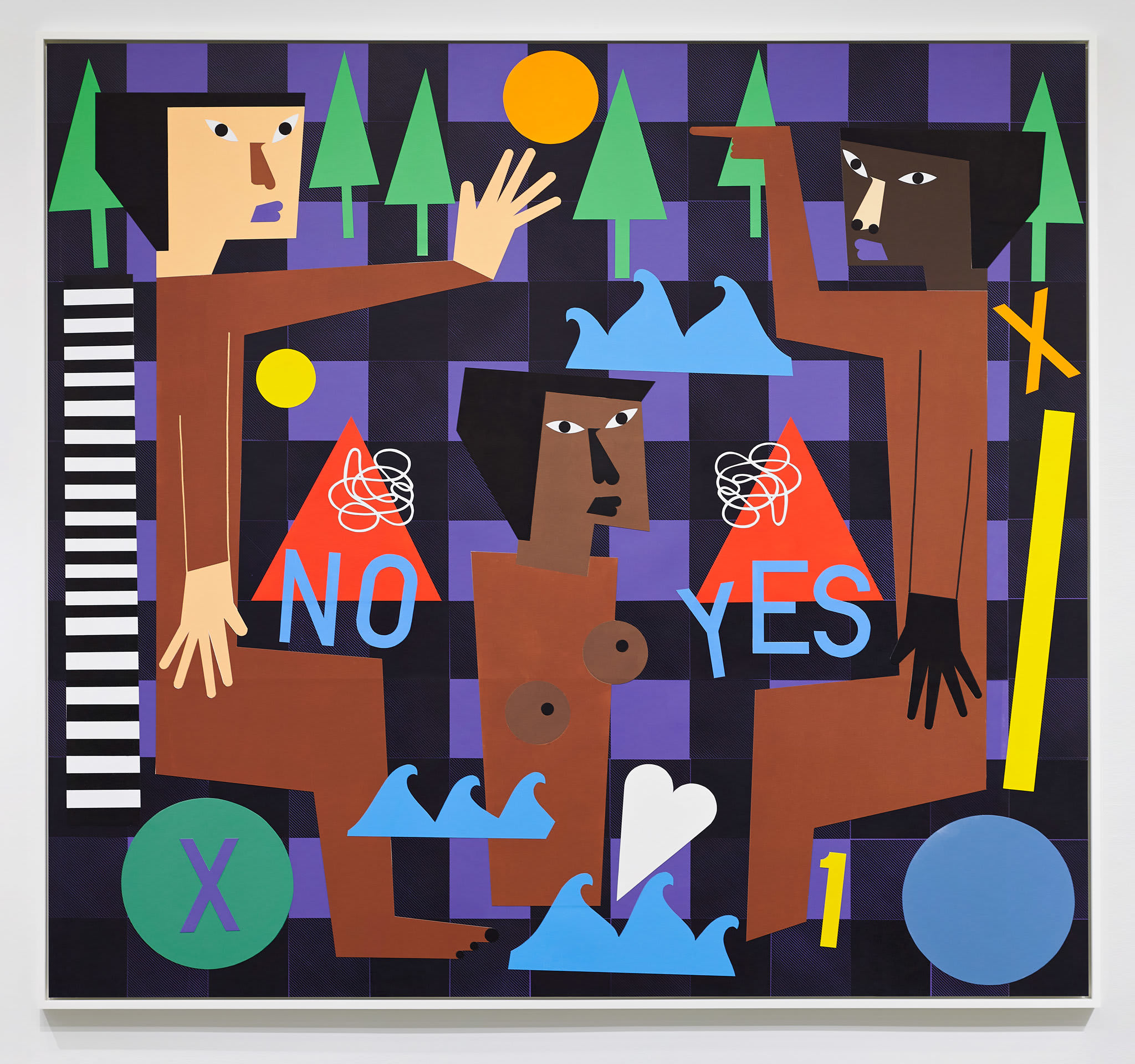 PURPLE, 2021 Collage on panel Paper size: 59 3/8 x 63 3/4 inches Framed size: 60 3/4 x 65 1/8 x 1 3/8 inches