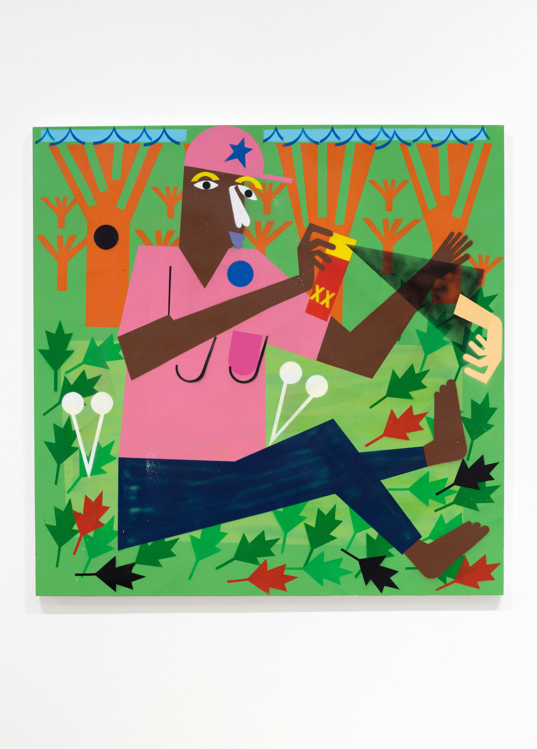 Off, 2020 Acrylic and spray paint on canvas