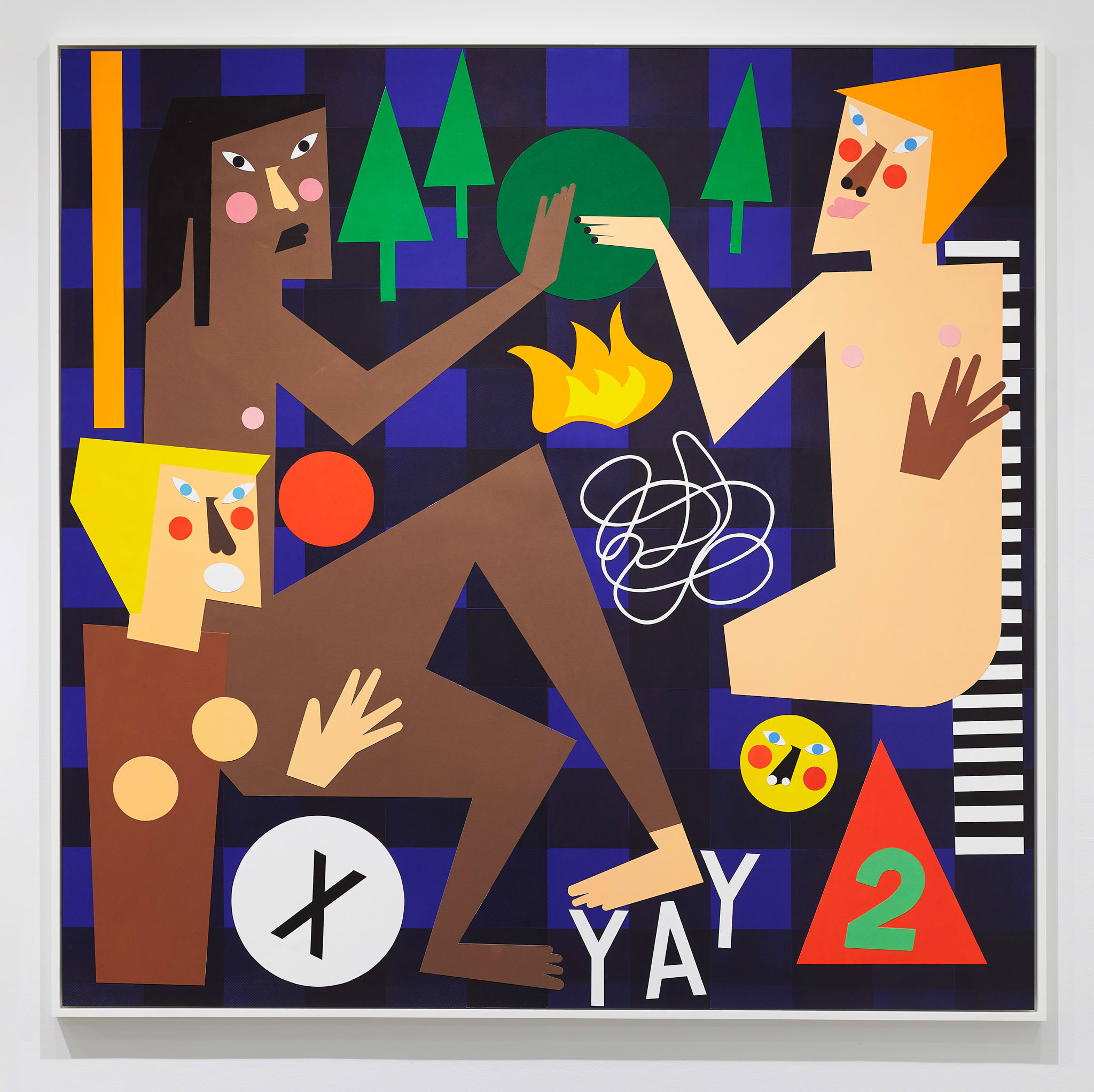 BLUE, 2021 Collage on panel Paper size: 58 7/8 x 59 1/2 inches Framed size: 60 1/4 x 60 7/8 x 1 3/8 inches