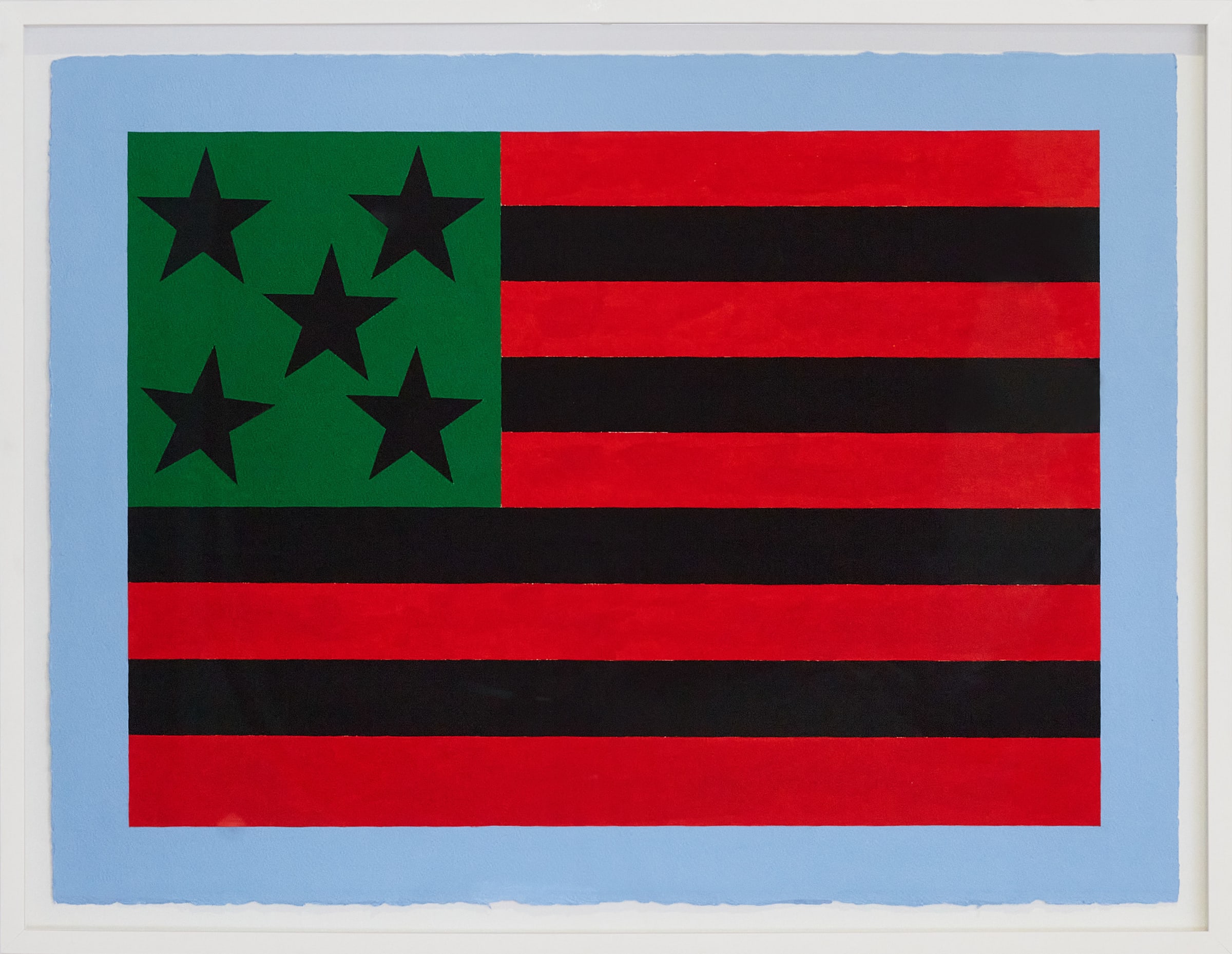 Blue # 1 , 2024 Unique gouache on paper 22 x 30"