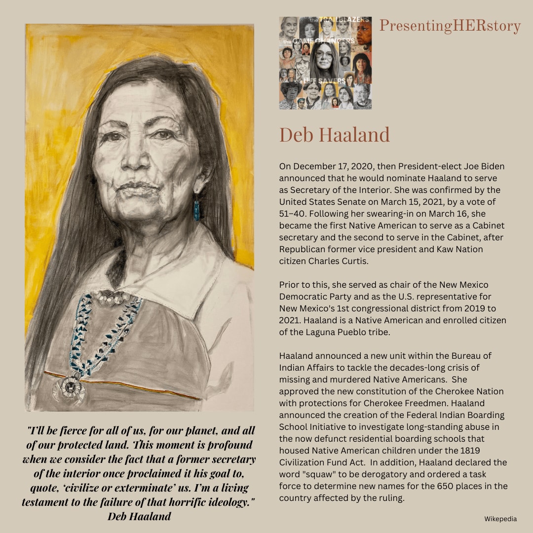 Shana Wilson, Congresswoman Deb Haaland, 2023 Peter Robertson Gallery