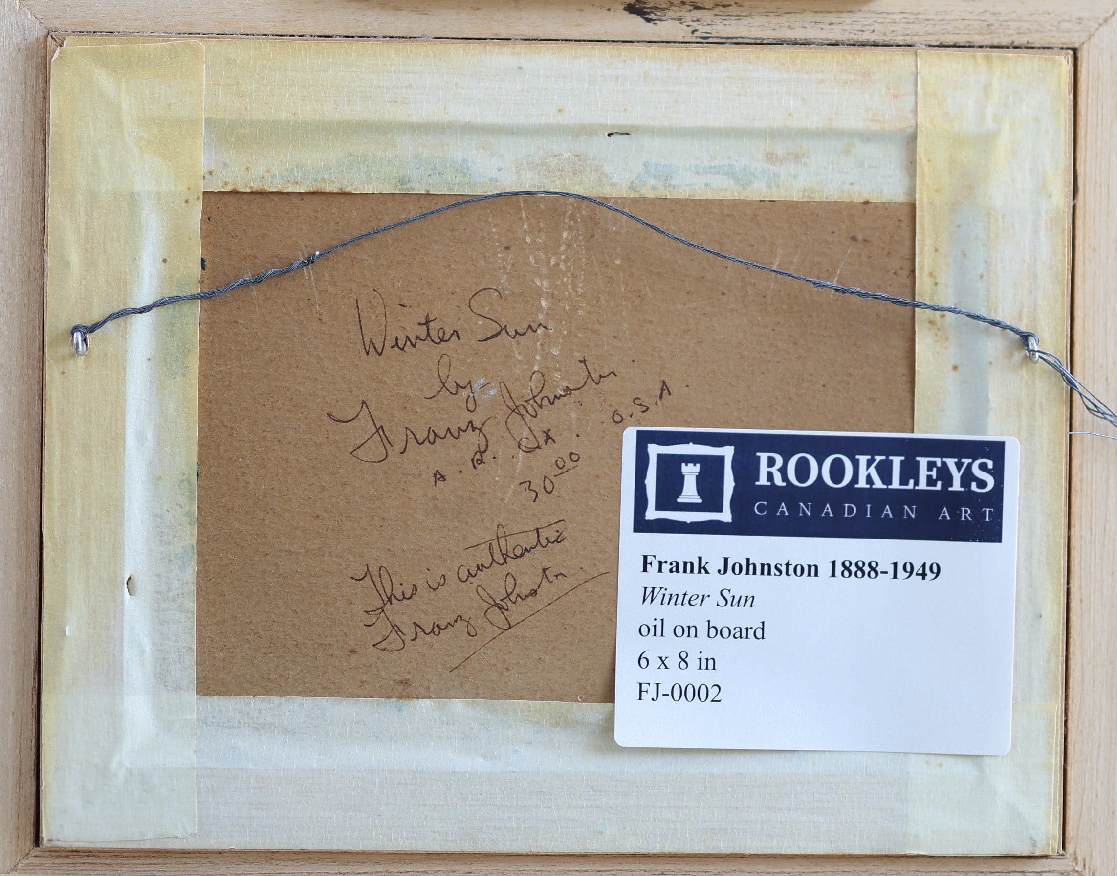 Frank Johnston, Winter Sun Rookleys