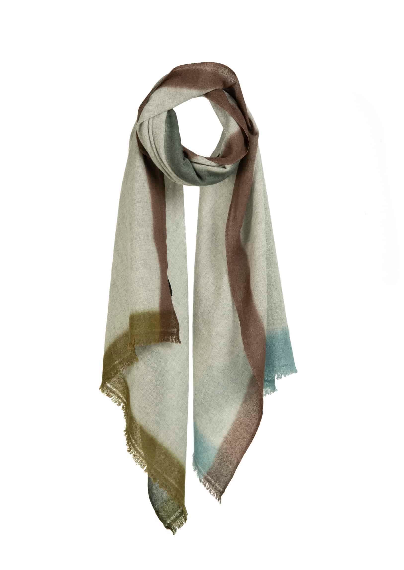 Mirror in the Sky, Mirror Melange Dip Dye Shawl | ROSEGALLERY