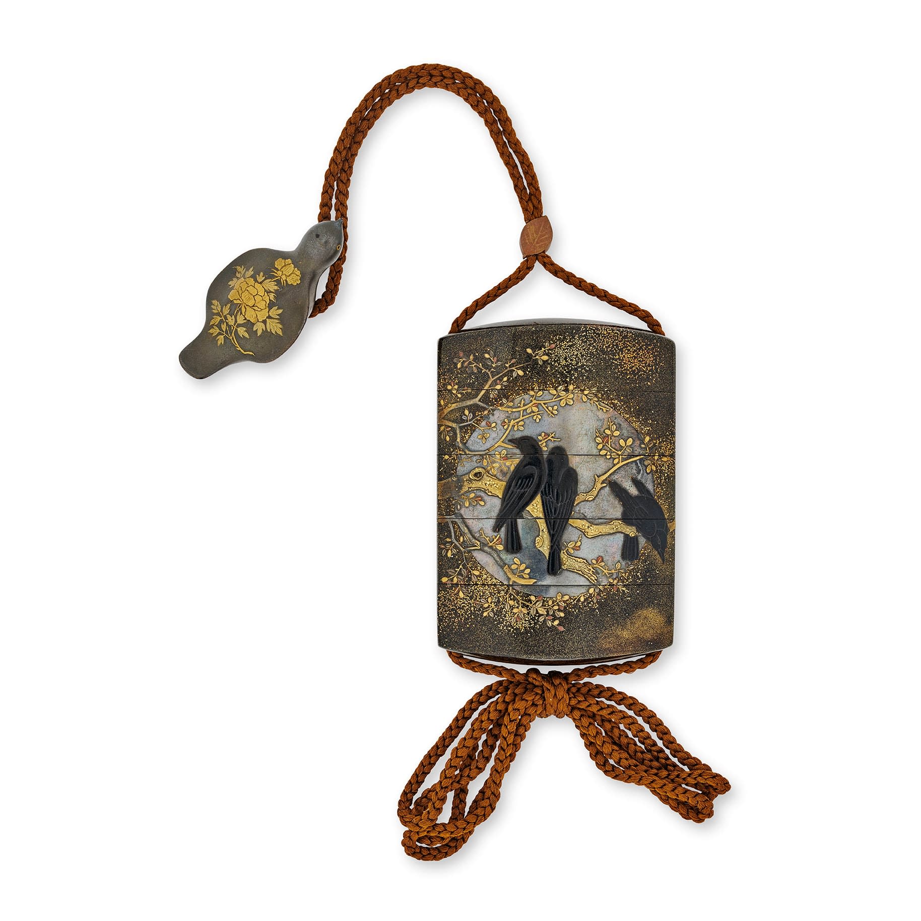 Kanshosai (lizuka) Toyo, A superb four-case lacquer inro