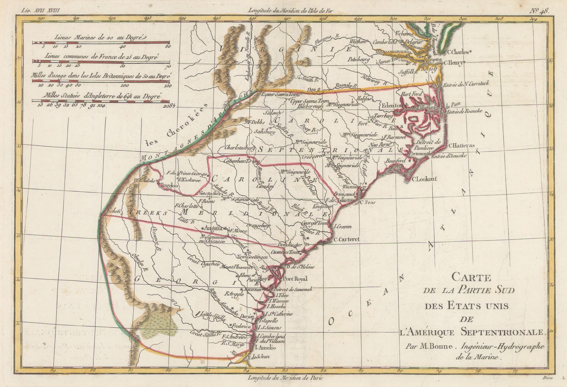Map Of South Carolina Georgia North Carolina North And South Carolina